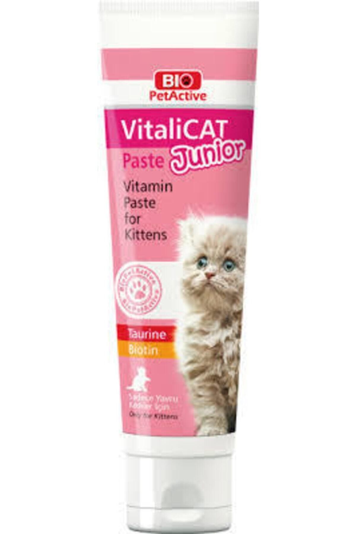 Bio PetActive Vitalicat Junior Paste 100 ml Yavru Kediler Için Vitamin Pasta Yavru Kedi Malt