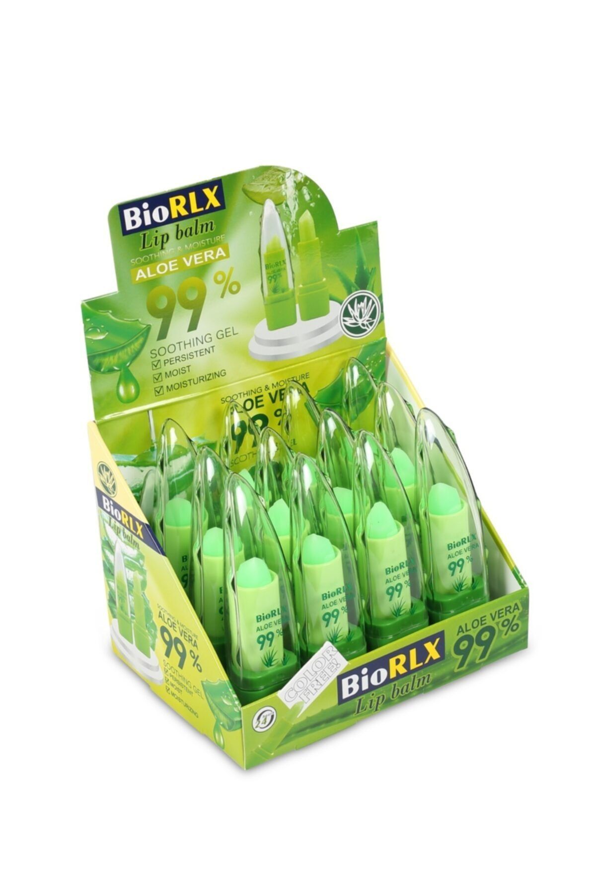 BioRLX Aloeveralı Lip Balm 3,5gr Renksiz 12 Adet (paraben Free)