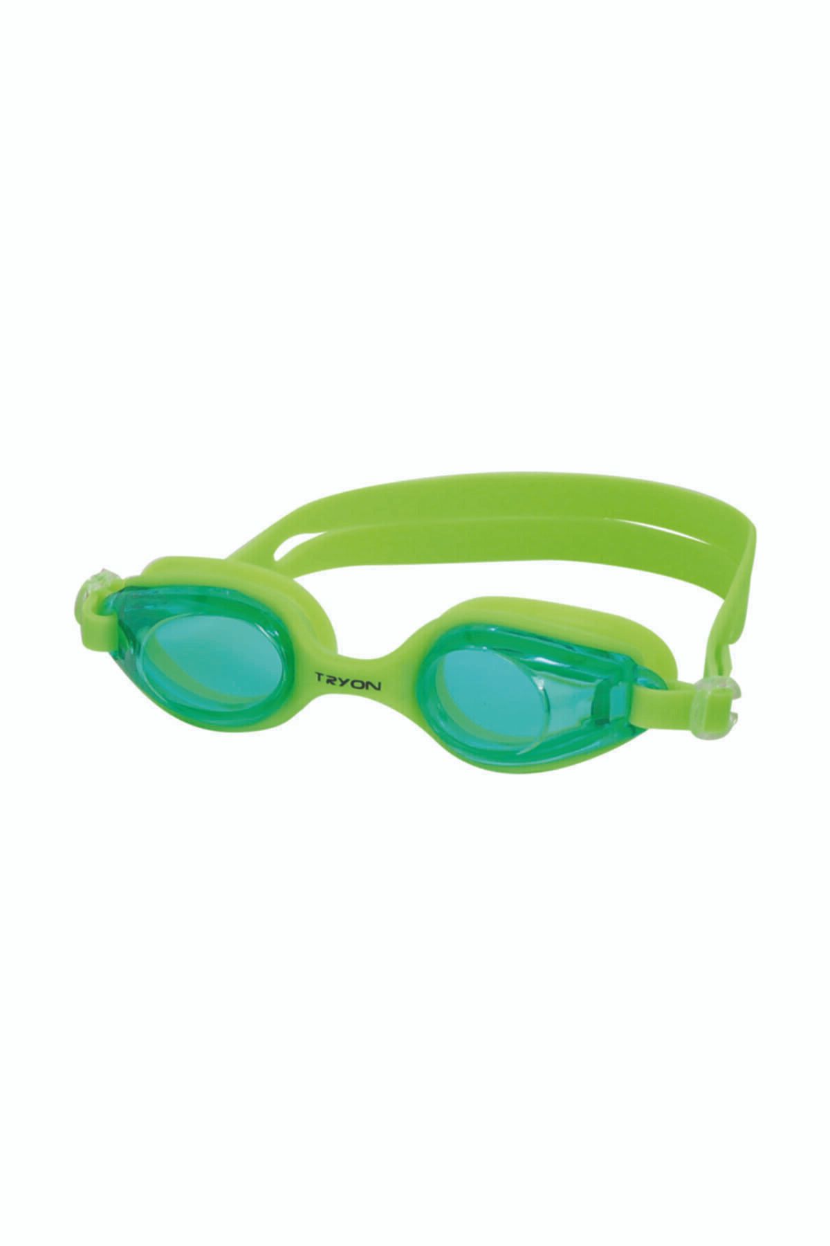 TRYON Unisex Çocuk Yeşil Yüzücü Gözlüğü Yg-2030