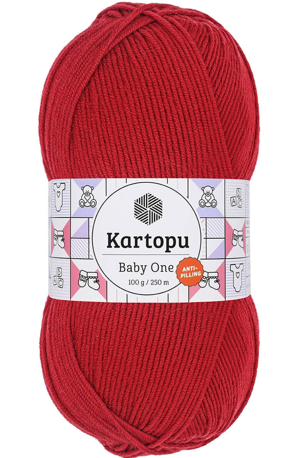 Kartopu Baby One Tüylenmeyen Bebek Yünü Kırmızı K125