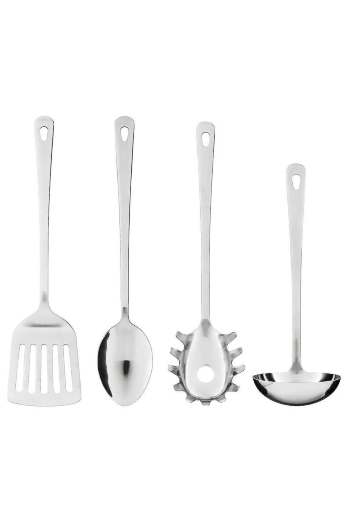 IKEA Grunka Mutfak Gereçleri Servis Seti 4 Parça Kepçe Kaşık Spatula Paslanmaz Çelik