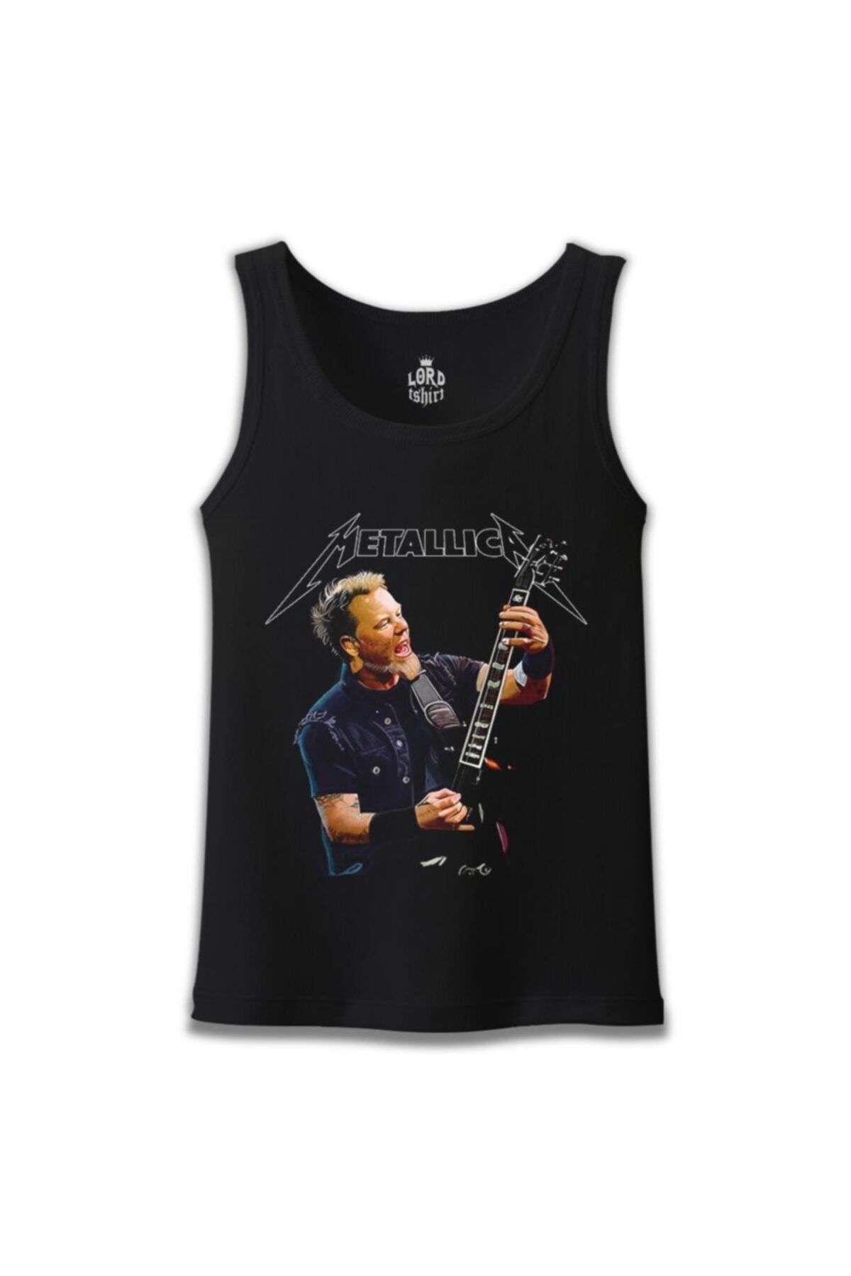Lord T-Shirt Metallica - James Guitar Siyah Erkek Atlet - ea-115