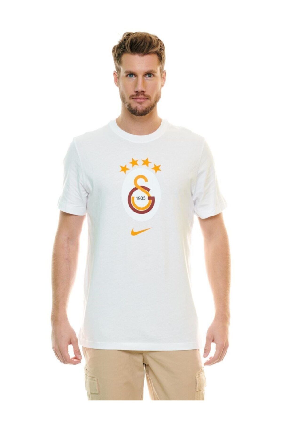 Galatasaray Forma Beyaz Arma Yıldızlı T-shirt