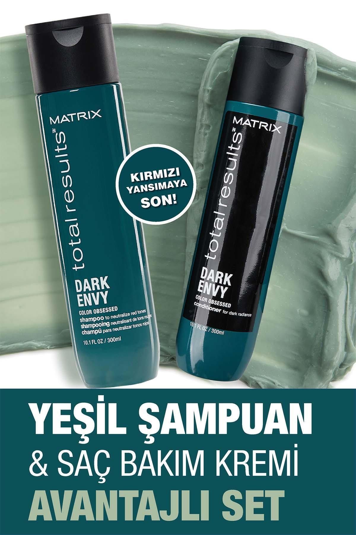 Matrix Dark Envy Yeşil Şampuan 300ml + Saç Bakım Kremi 300ml Bakım Seti