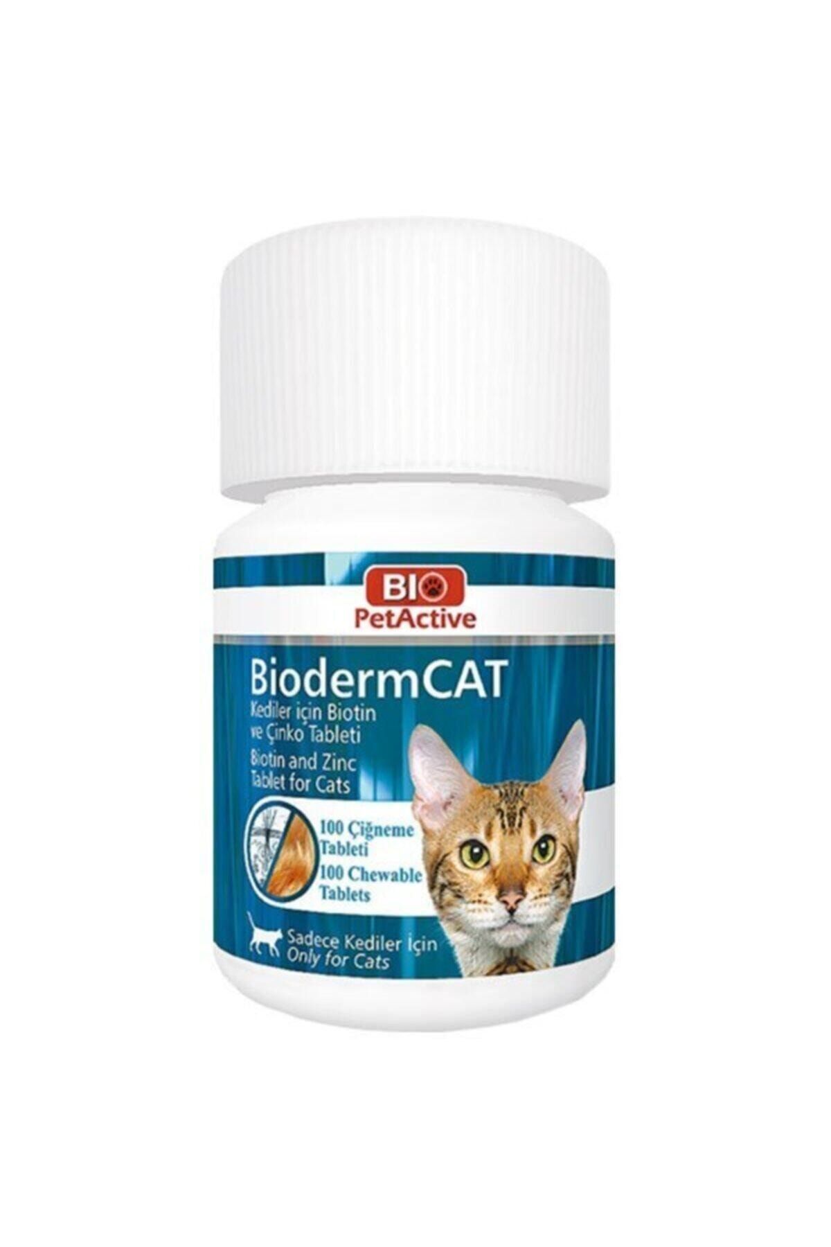 Bio PetActive Bioderm Cat 100 Tablet Kediler Için Çinko Ve Biotin Tableti