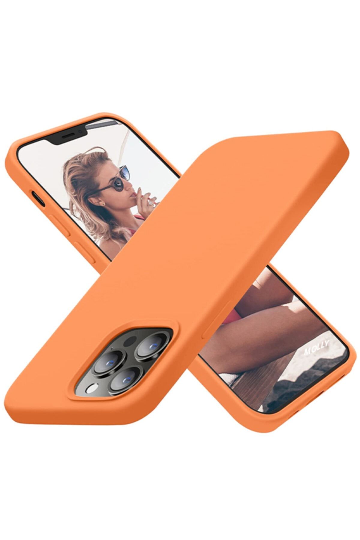 Molly Iphone 13 Pro Max Uyumlu Kamkat Liquid Silikon Kılıf