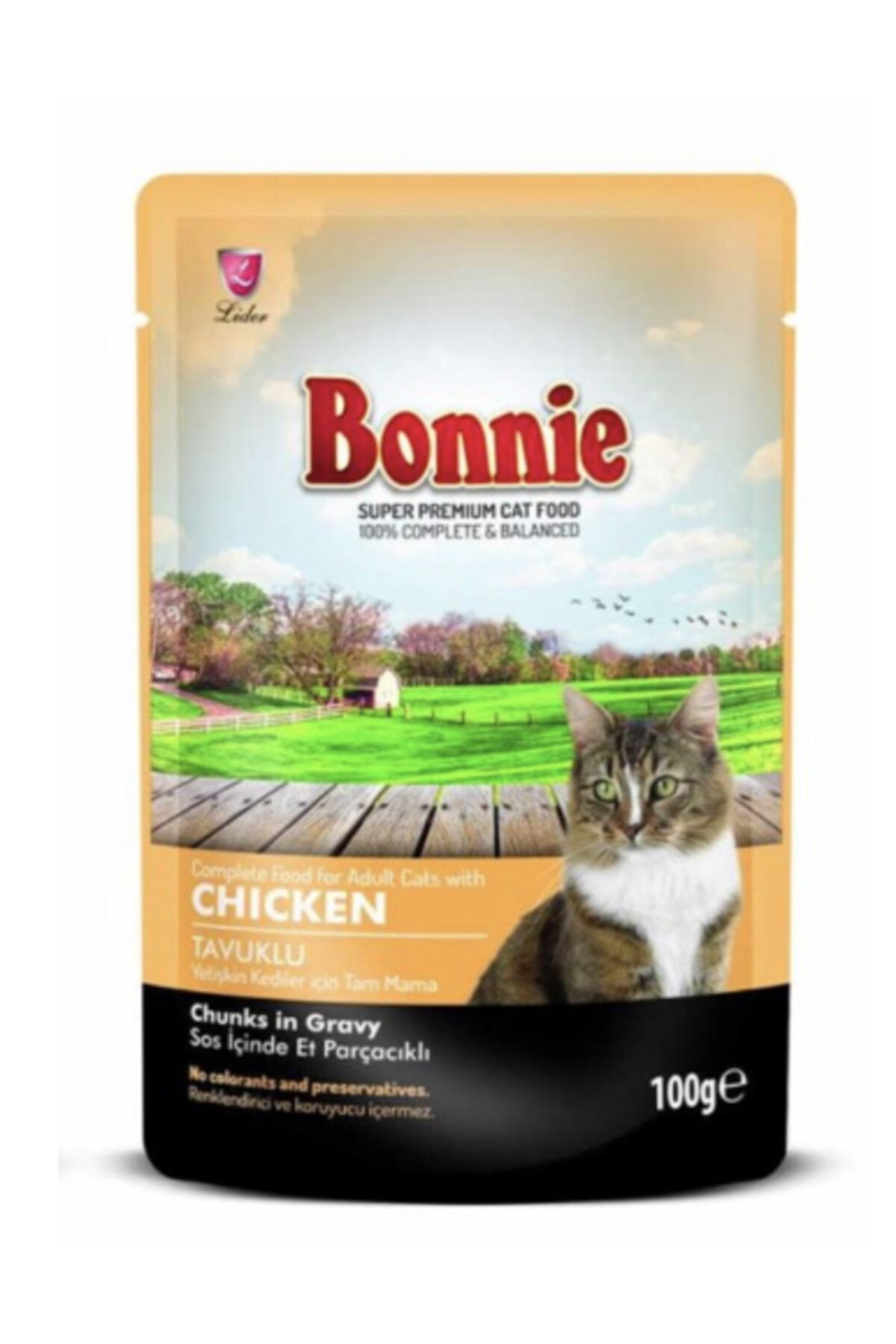 Bonnie Bonnıe Kedi Pouch Tavuklu 100 Gr 5 Adet