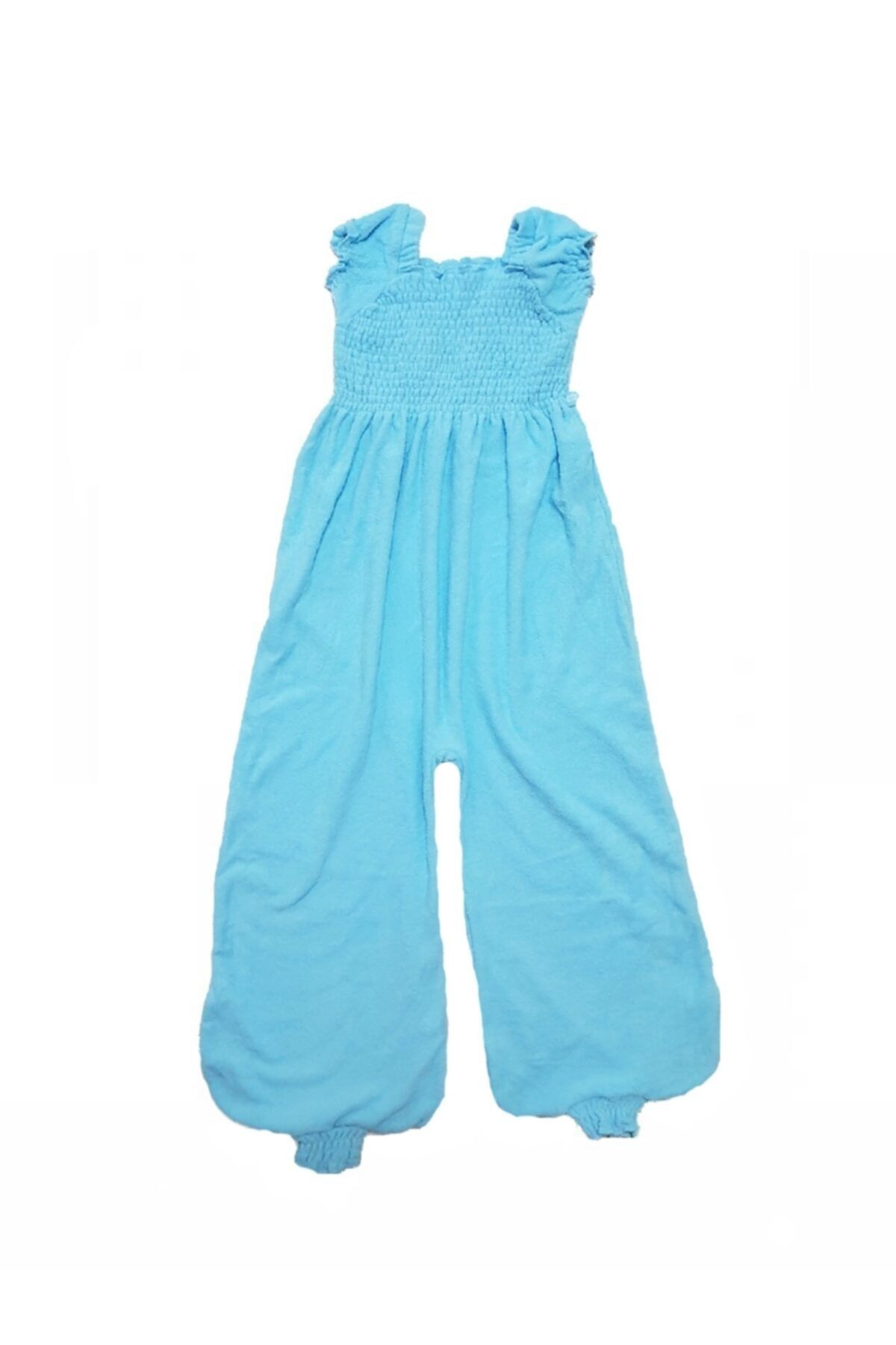 Alpar Tekstil Kız Çocuk Plaj Elbisesi / Piko Tulum 7-10 Yaş-turkuaz