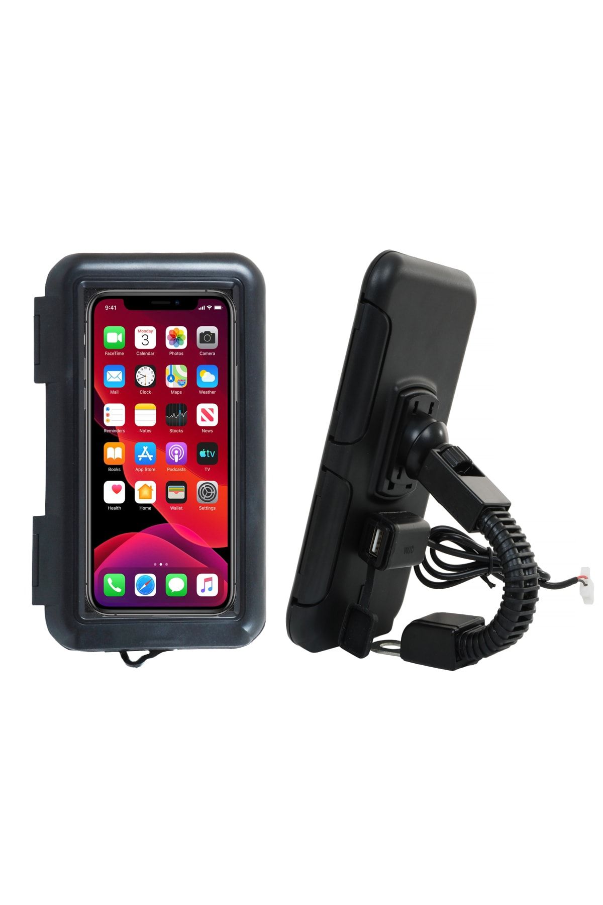 Powertec Usb Bağlantılı Suporte Telefon Tutucu (4,7 - 6,5 İNCHES) Su Geçirmez, Dokunmatik Ekran