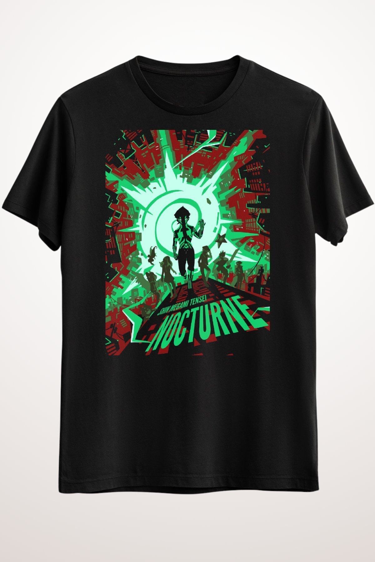 GreenMint Erkek Siyah Shin Megami Tensei Nocturne Classic T-shirt