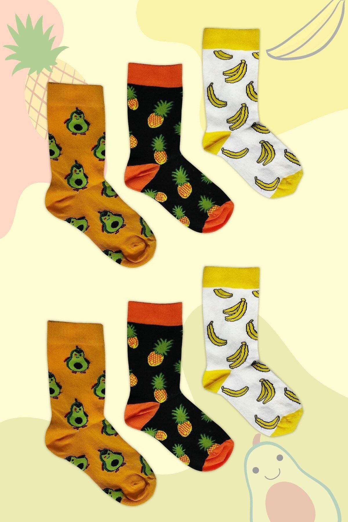 Esafe Home 6 Adet Kadın Lüks Desenli Soket Çorap