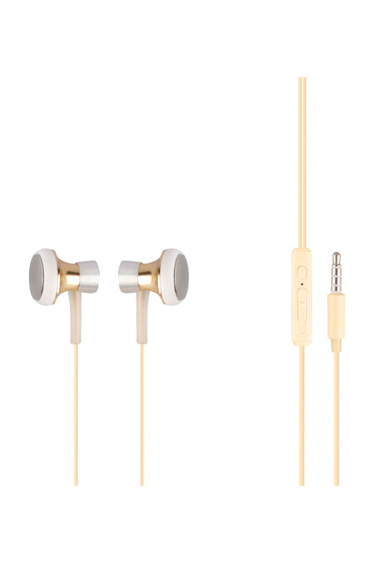 MF PRODUCT Acoustic 0153 Mikrofonlu Kablolu Kulak Içi Kulaklık Gold