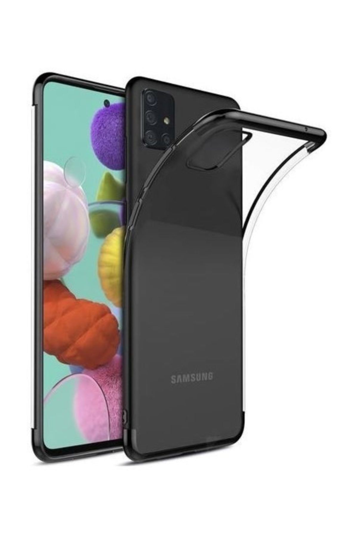 KNY Samsung Galaxy S20 Kılıf 4 Köşe Renkli Şeffaf Laser Silikon