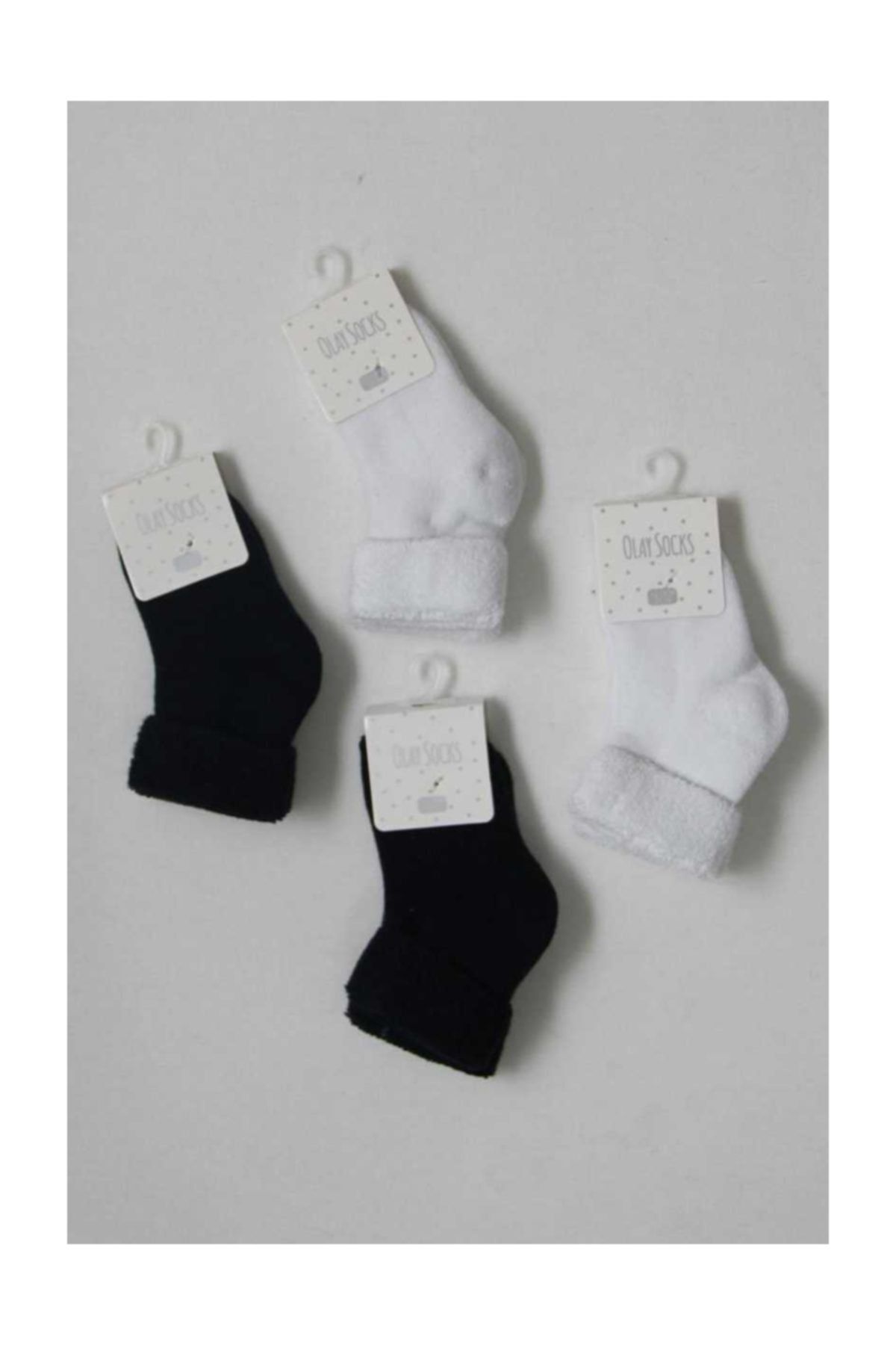 OLAY Erkek Bebek Havlu Çorap Katlamalı (12 Adet) Asorti 18