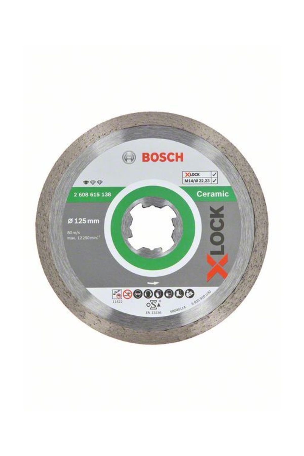Bosch X-LOCK Standard for Ceramic 125 mm Elmas Kesici Disk