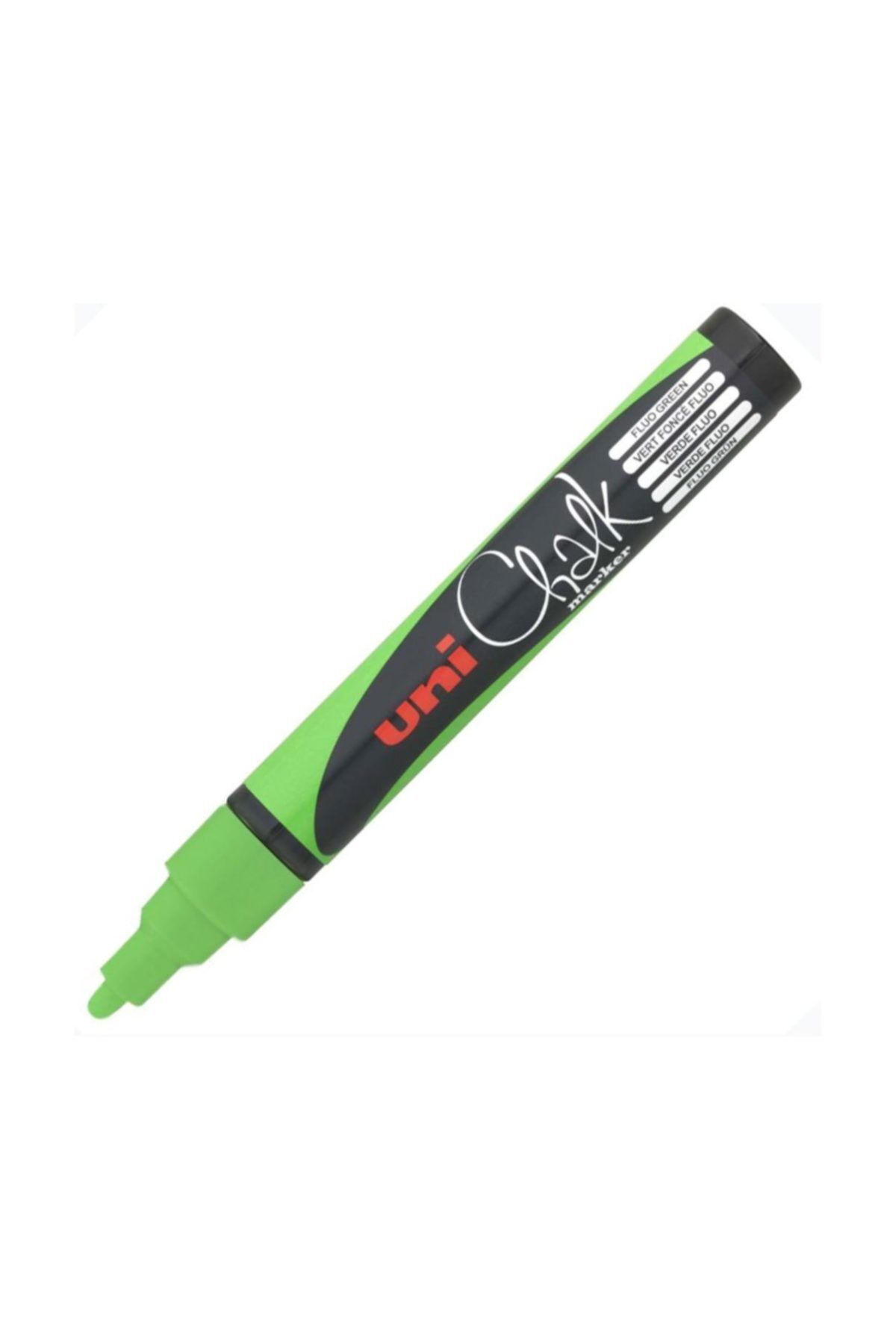 Uni Chalk Marker Wet Wipe Fluo Green 1.8-2.5 mm