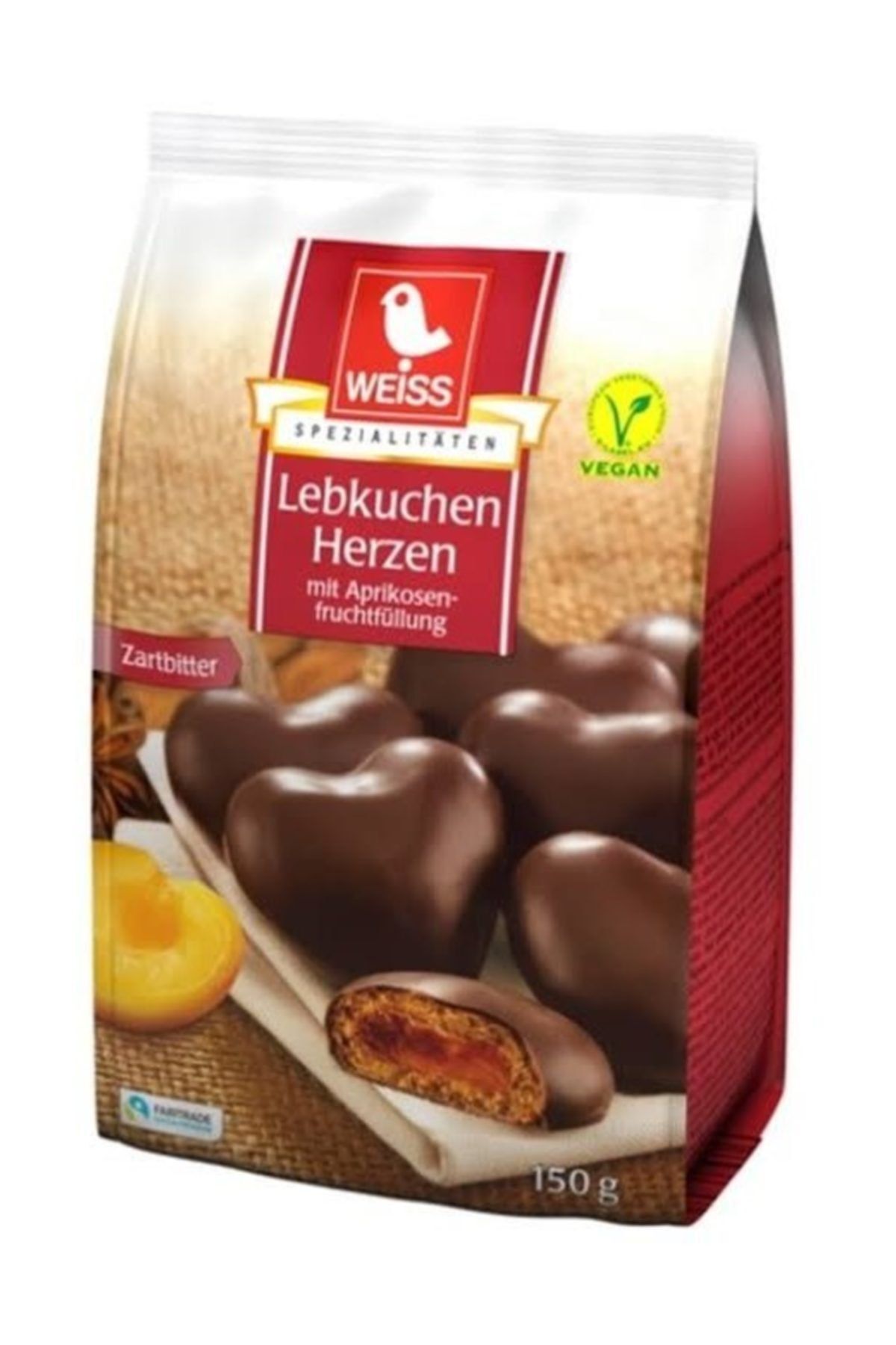 Nestle Weiss Lebkuchen Herzen Zartbitter 150gr