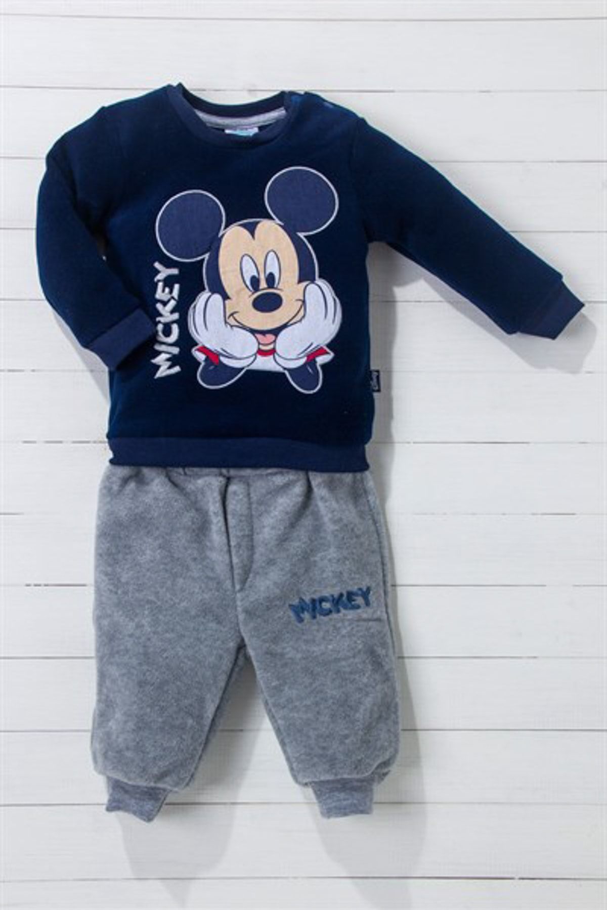 Mickey Mouse Erkek Bebek Polar 2'li Takım 13383