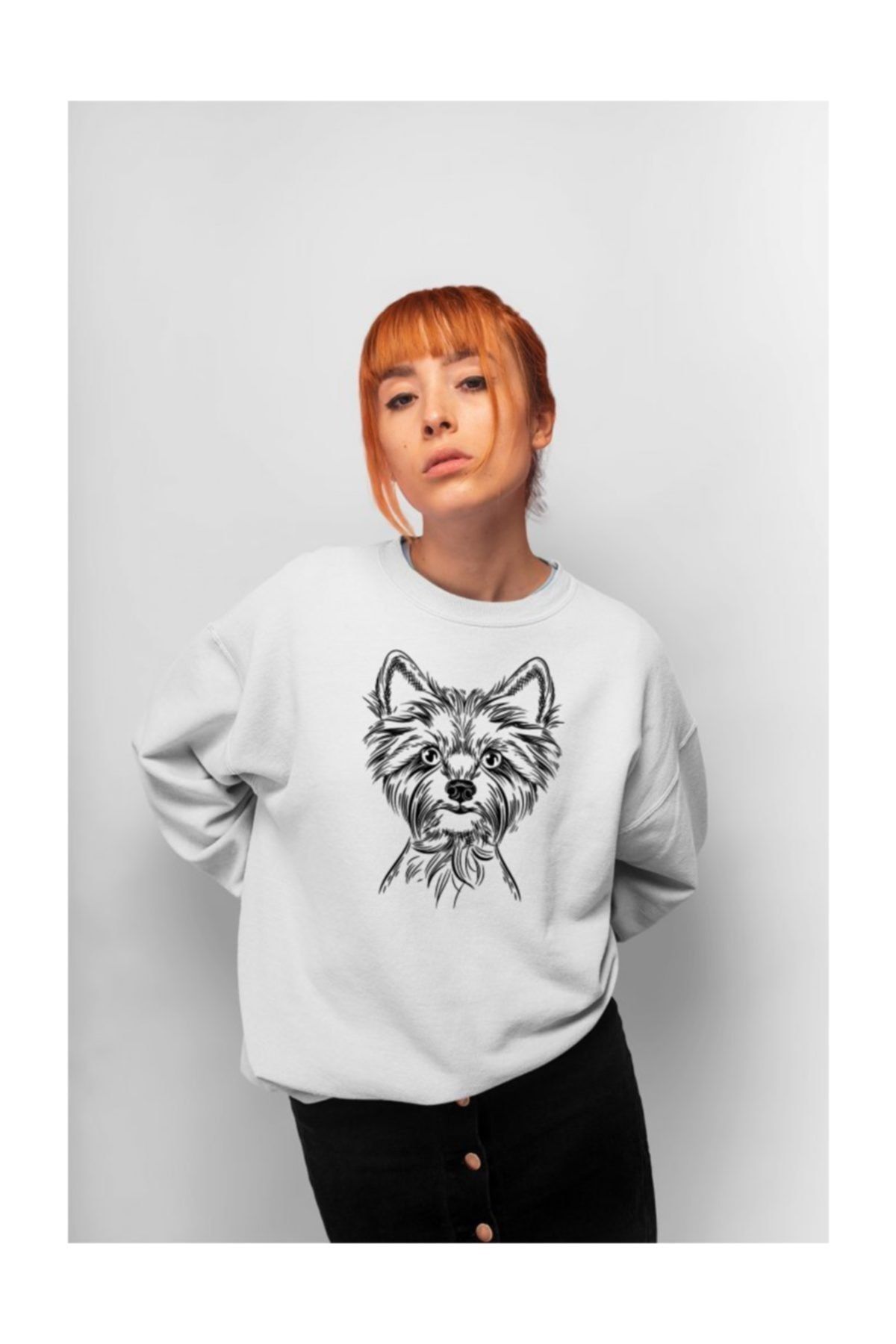 Angemiel Wear Rocksher Terrier Kadın Sweatshirt A0578WK