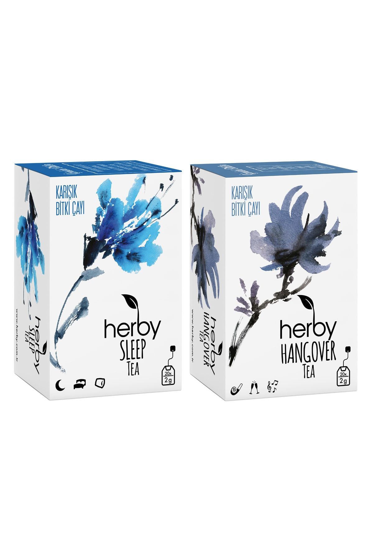 Herby Parti Sonrası Paketi 2'li Fonksiyonel Bitki Çayı / Herby After Party Pack Functional Herbal Tea