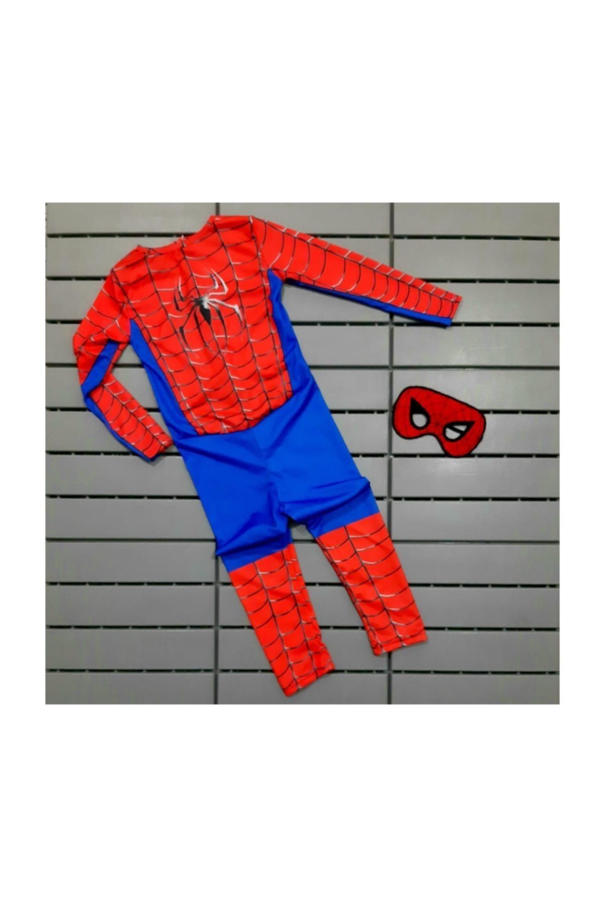 Tpm Spiderman Çocuk Kostümü - Kırmızı , Mavi Örümcek Adam Çocuk Kostümü