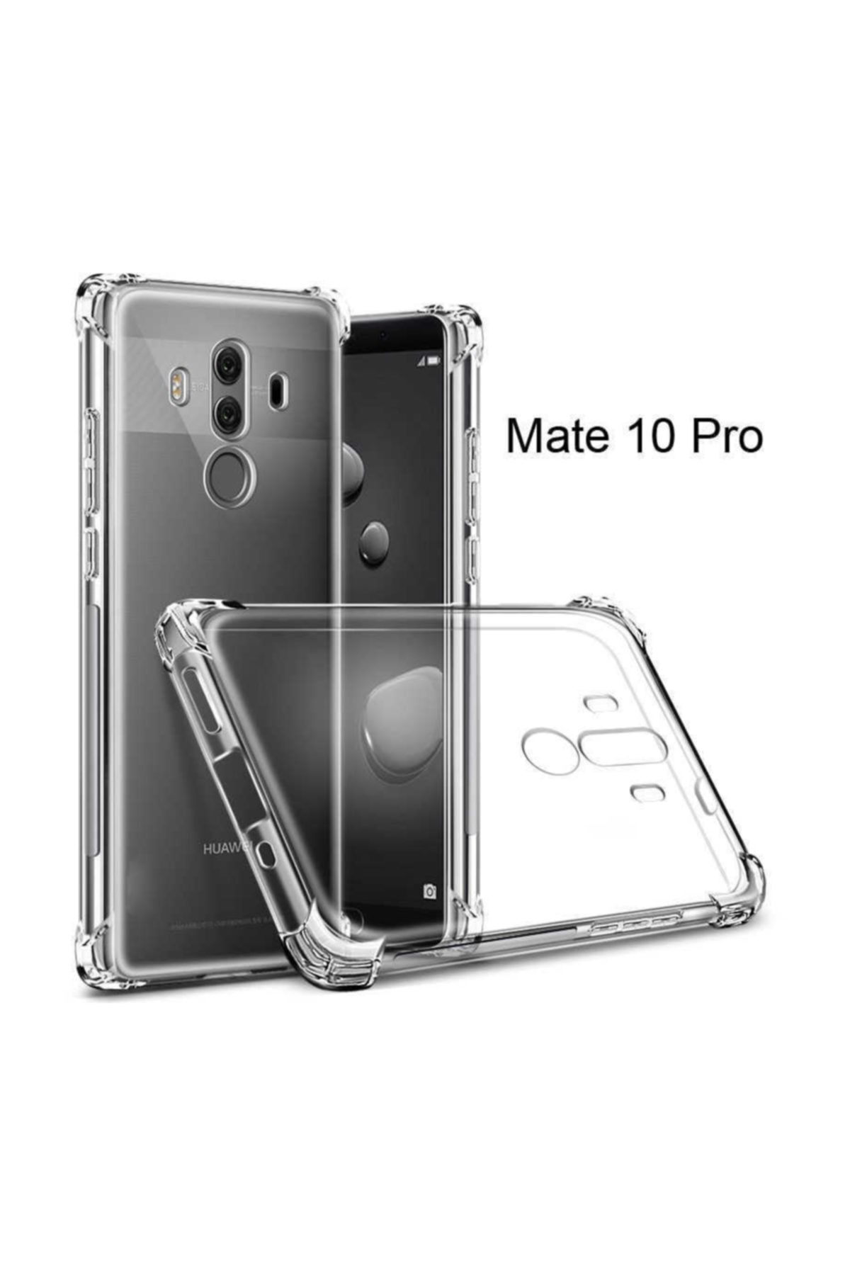 Dijimedia Huawei Mate 10 Pro Kılıf Şeffaf Köşe Korumalı+ekran Koruyucu Nano Cam