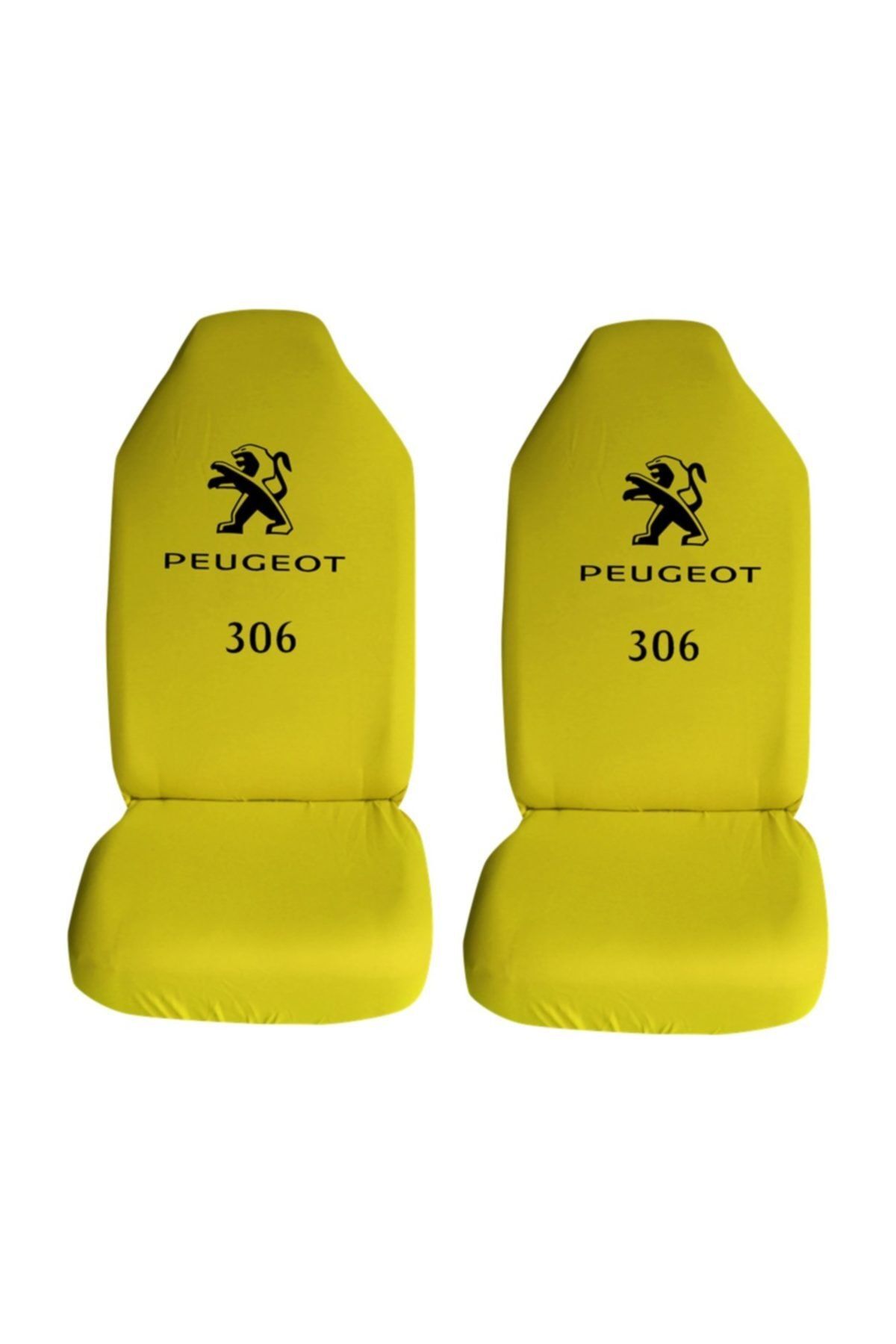 Modatools Peugeot 306 Uyumlu Özel Araba Oto Koltuk Kılıfı Ön Koltuklar Sarı Penye