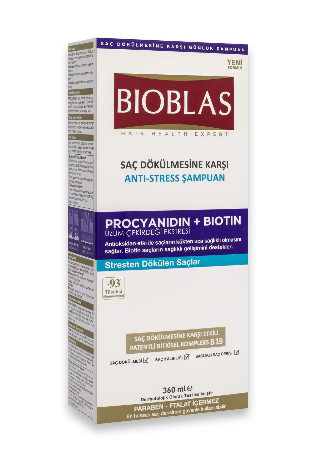 Bioblas Prociyanidin Antistress Dökülme Karşıt Şampuan 360Ml