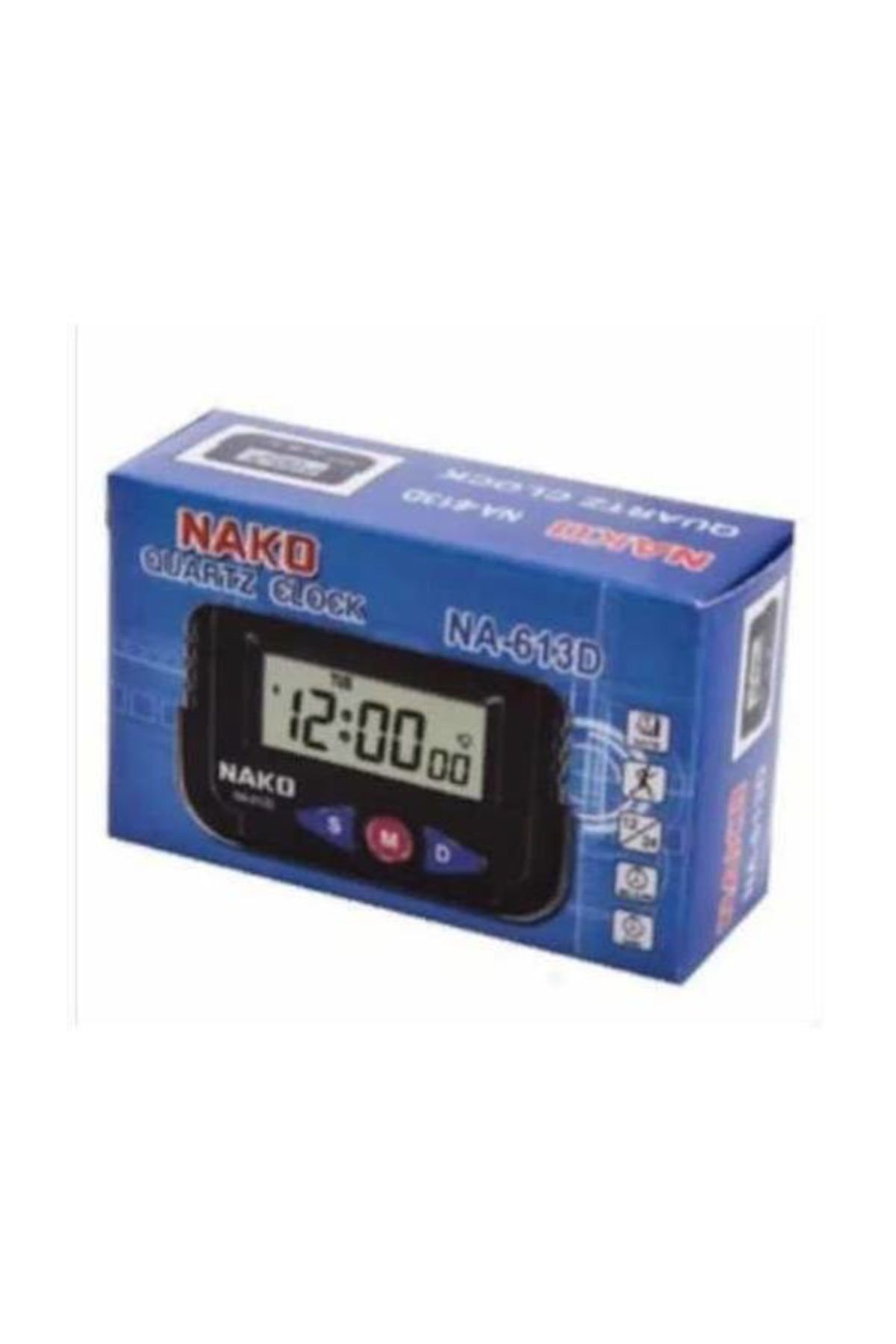 Nako Mini Saat - 5 Ad Dijital Masa Saati - 5 Adet Araç Saati Alarm Kronometre -