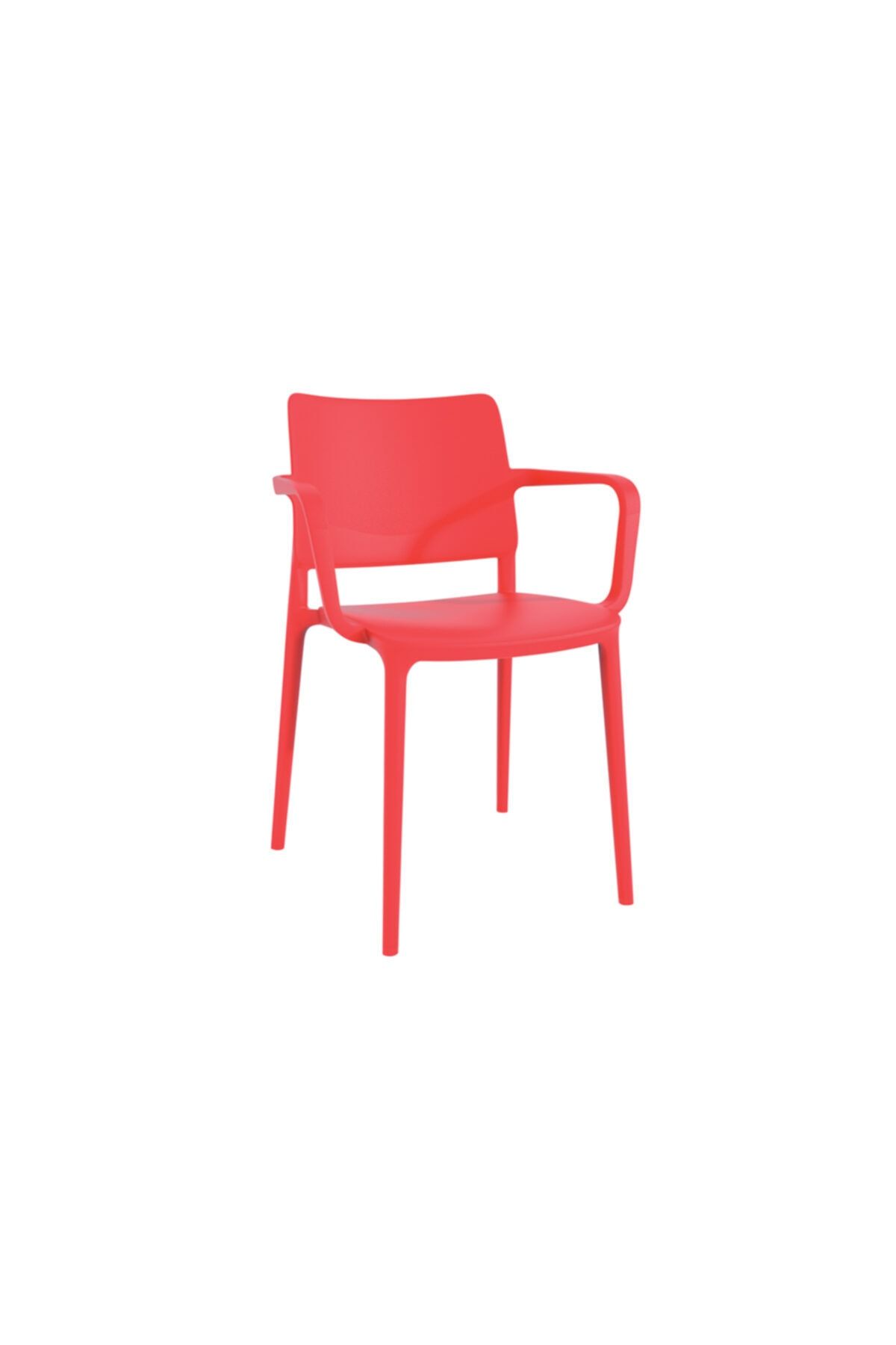 Papatya Joy Koltuk Kırmızı - Mutfak Sandalyesi - Kolçaklı