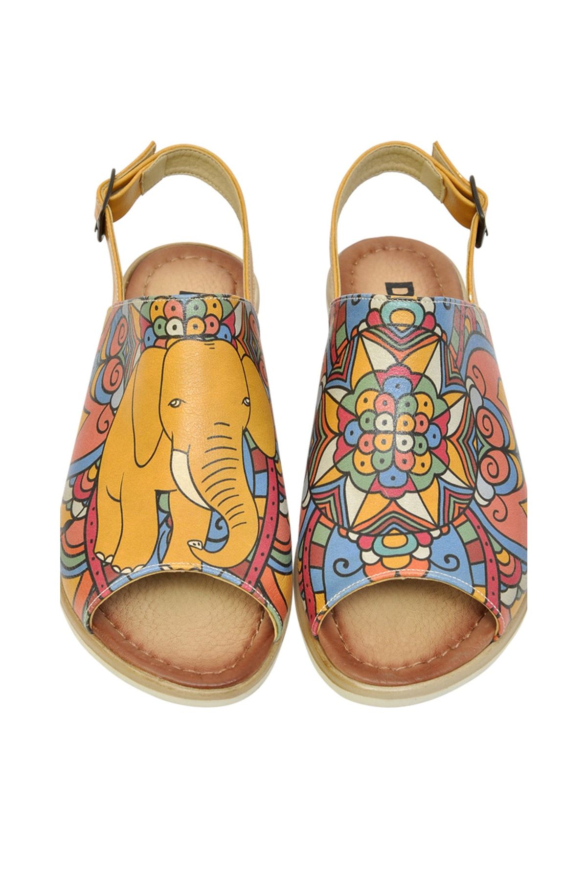 Dogo Kadın Vegan Deri Turuncu Sandalet - India Tasarım