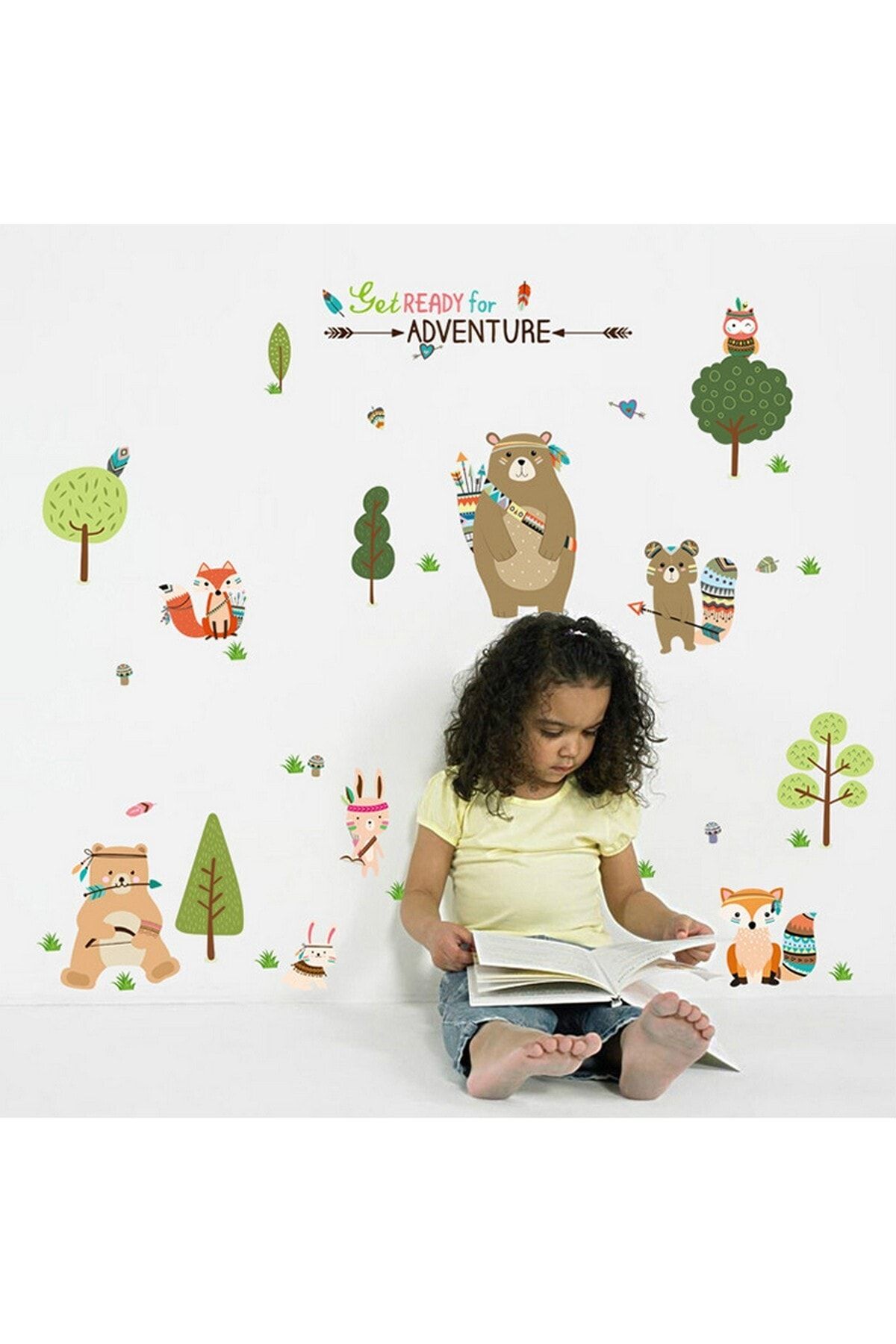 CRYSTAL KIDS Sevimli Orman Hayvanları Bebek Ve Çocuk Odası Duvar Dekoru Duvar Sticker