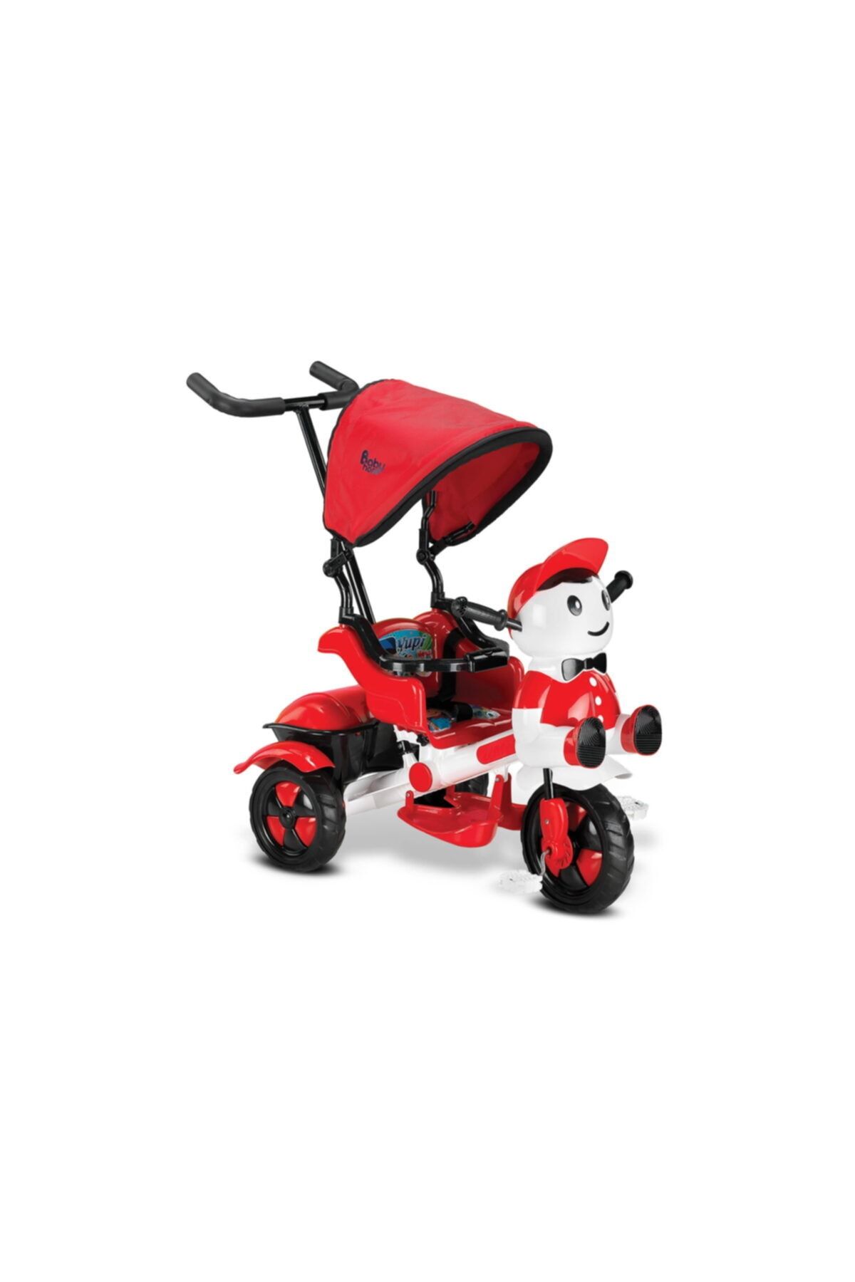 Babyhope Kırmızı Beyaz 125 Yupi Panda Üç Tekerlekli Çocuk Bisikleti