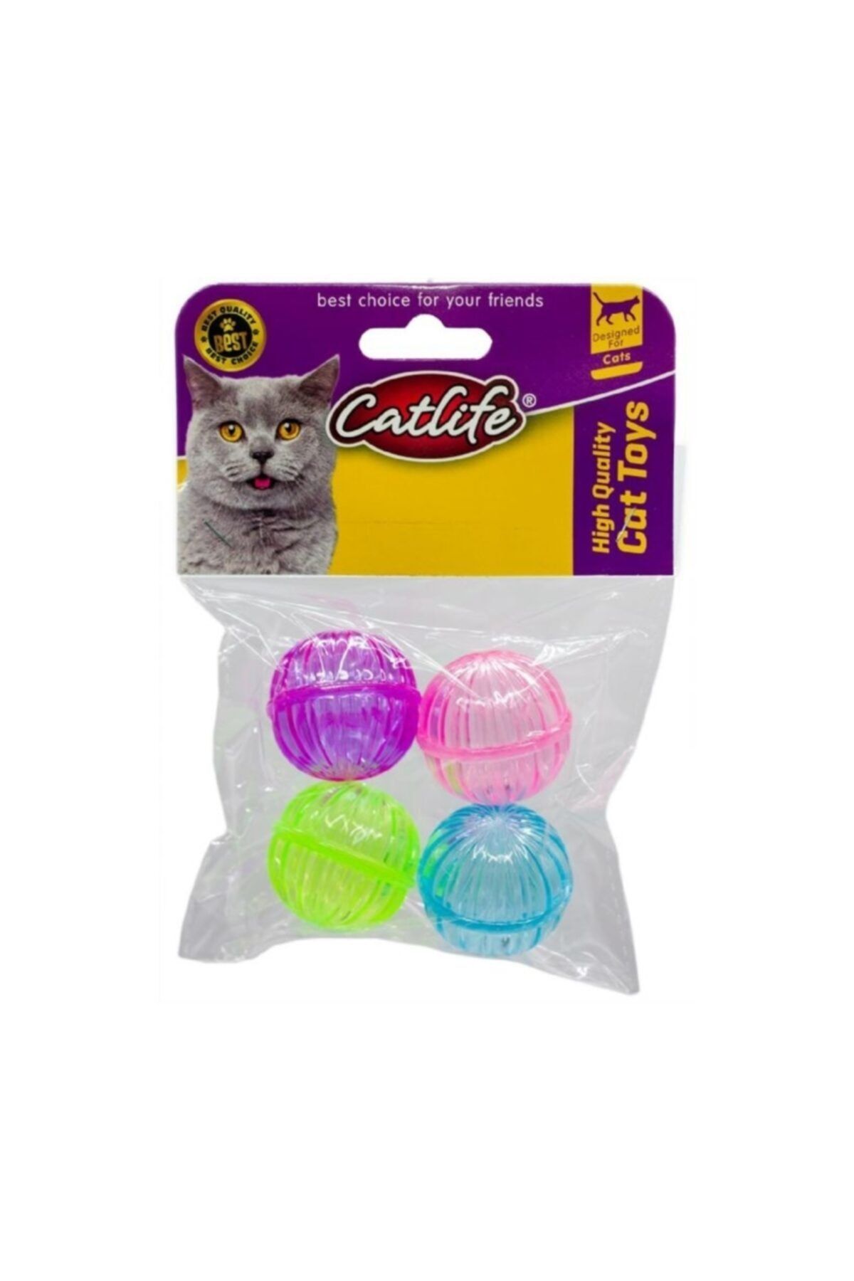 Catlife 202469- Zilli Kedi Oyuncağı 4lü Paket