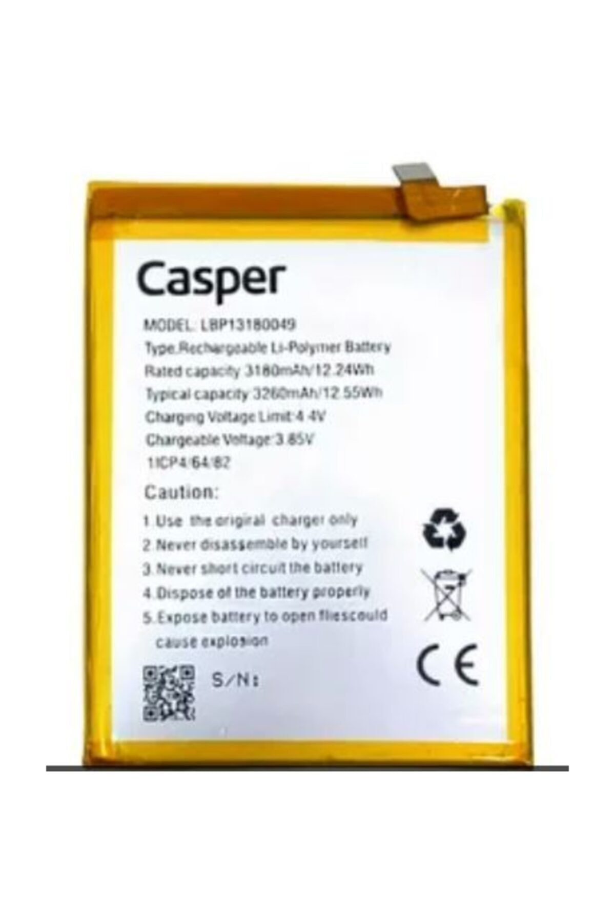 Casper Via E3 Batarya Pil
