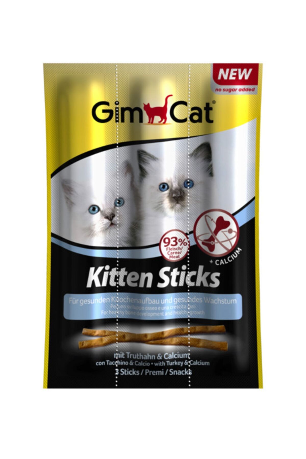 Gimcat Kitten Sticks 6 Paket Hindili Yavru Kedi Ödül Çubukları (1 Paket 3x3 gr)
