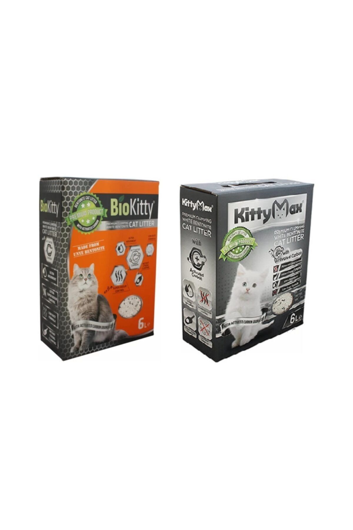 Kittymax Biokitty Active Carbon Bentonit Kedi Kumu 6 Lt * 2 Adet