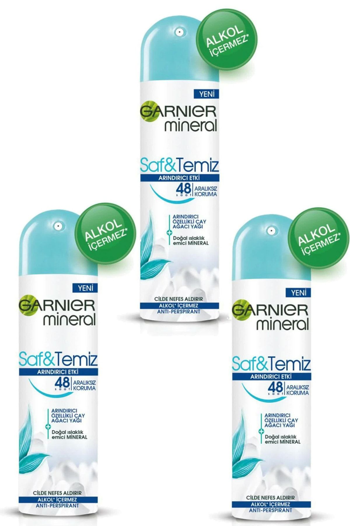 Garnier 3'lü Set Anti Perspirant Kadın Deodorant Saf & Temiz 150 ml 3600542035132