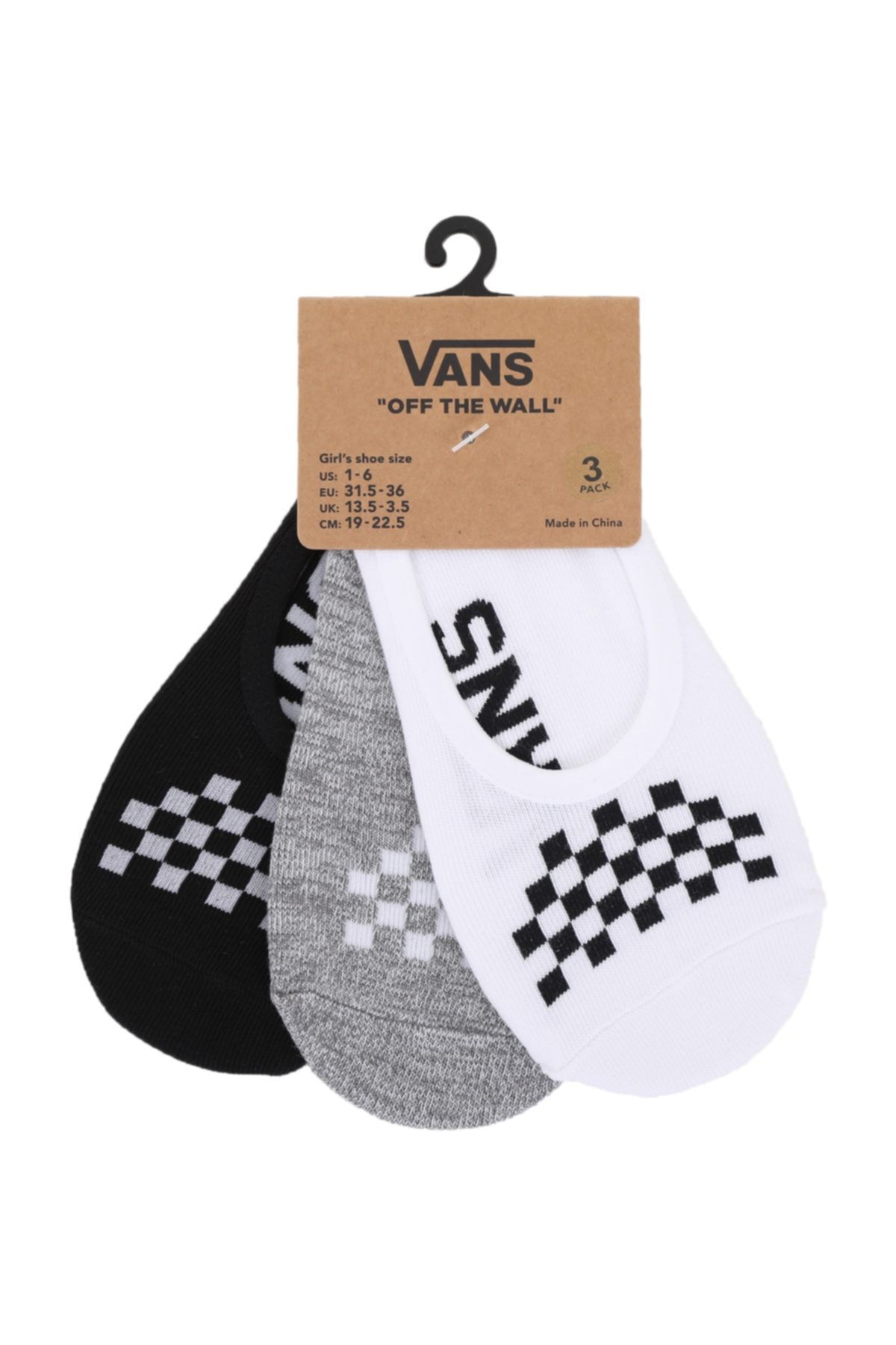 Vans Kadın Çorap Siyah - Classıc Assorted Canoodle 1-6 3Pk - 0A48HI4481