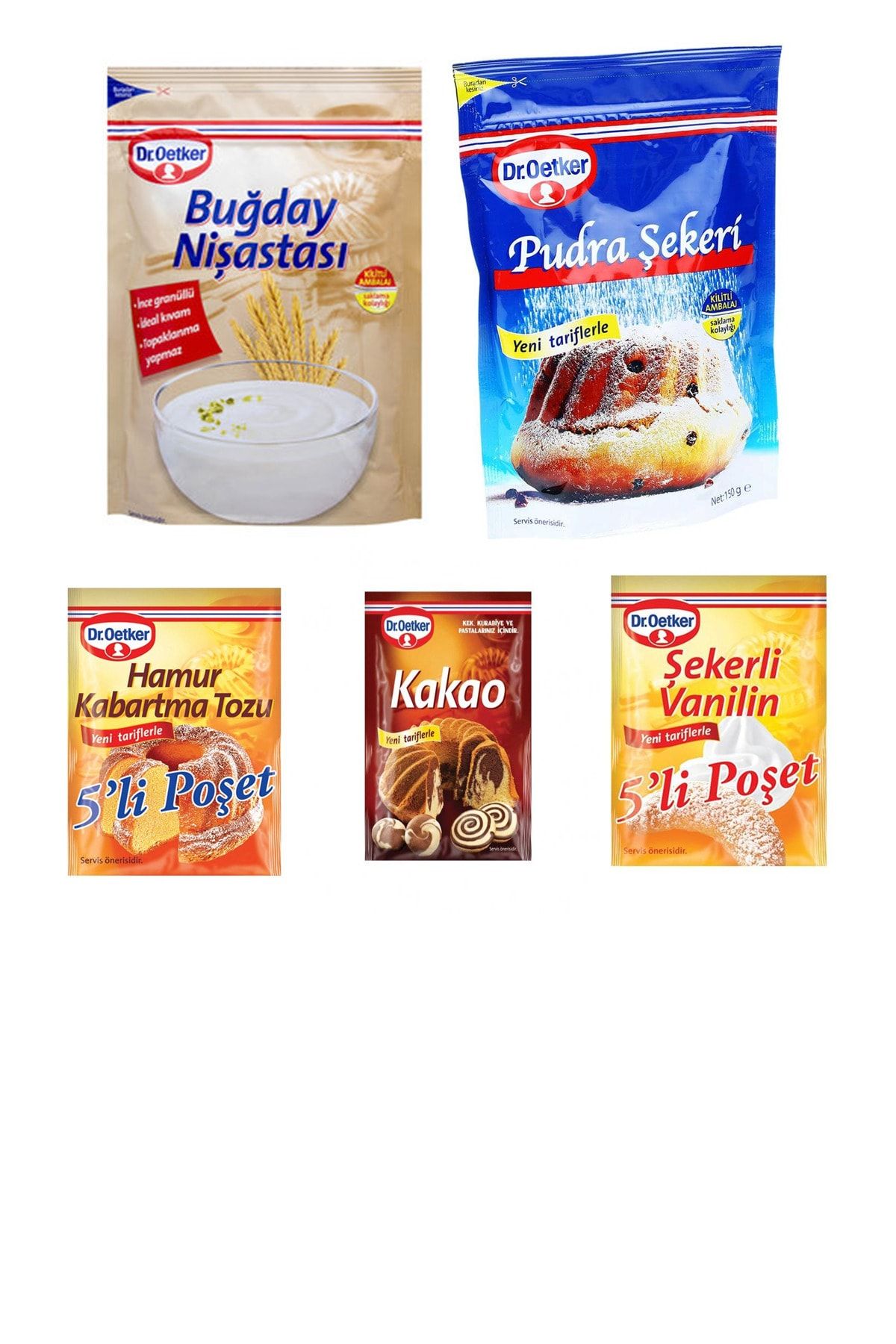 Dr. Oetker Kurabiye Malzeme Paketi-1 (buğday Nişastası + Pudra Şekeri + Vanilya + Kakao+ Kabartma Tozu))