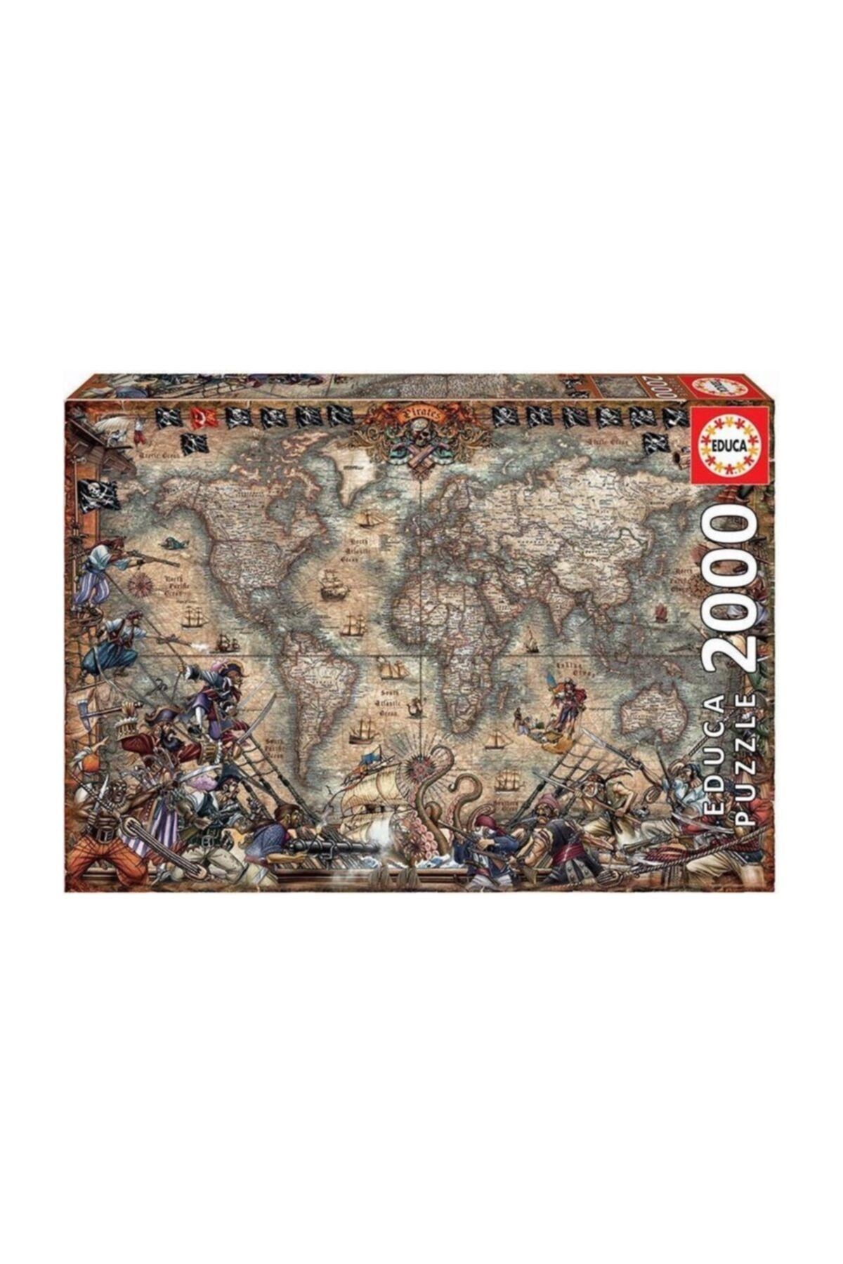 EDUCA Pirates Map 2000 Parça Puzzle No.18008