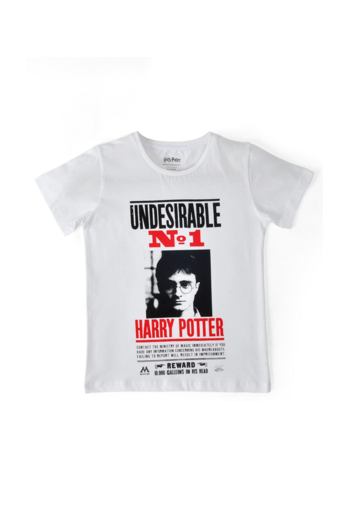 Dogo Çocuk Vegan Beyaz T-shirt - Harry Potter Undesirable No1 Tasarım