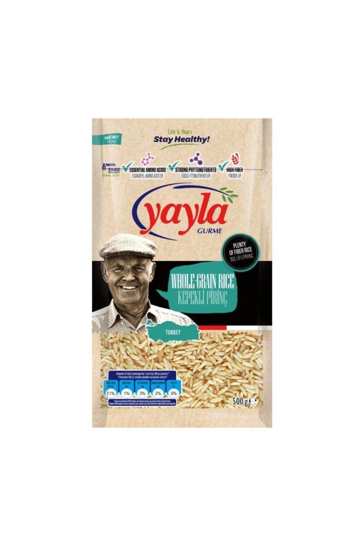 Yayla Gurme Kepekli Pirinç 500 gr