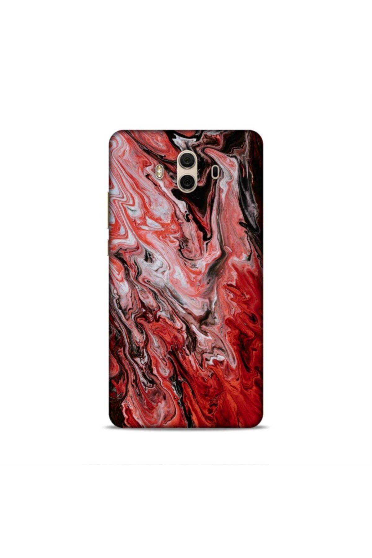 Pickcase Huawei Mate 10 Kılıf Desenli Arka Kapak Kızıl Tablo