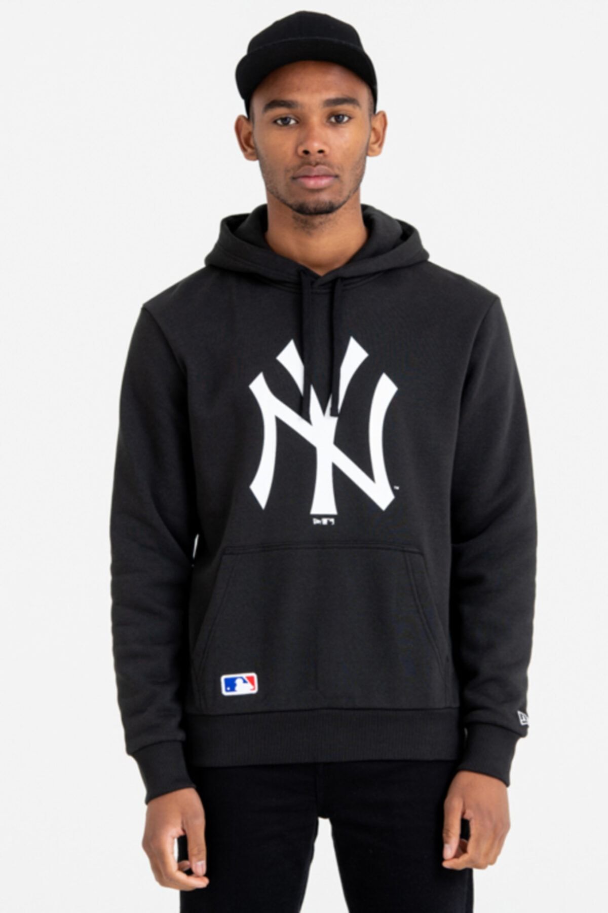 NEW ERA Erkek Siyah Newyork Yankees Hoodie Kapüşonlu Sweatshirt