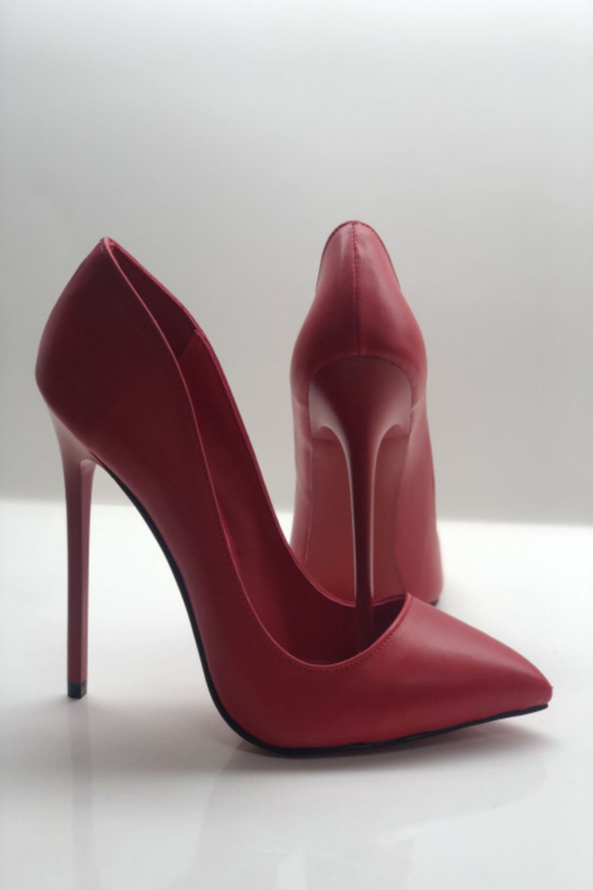 HAYYSHOES Kadın Kırmızı  Topuklu Ayakkabı