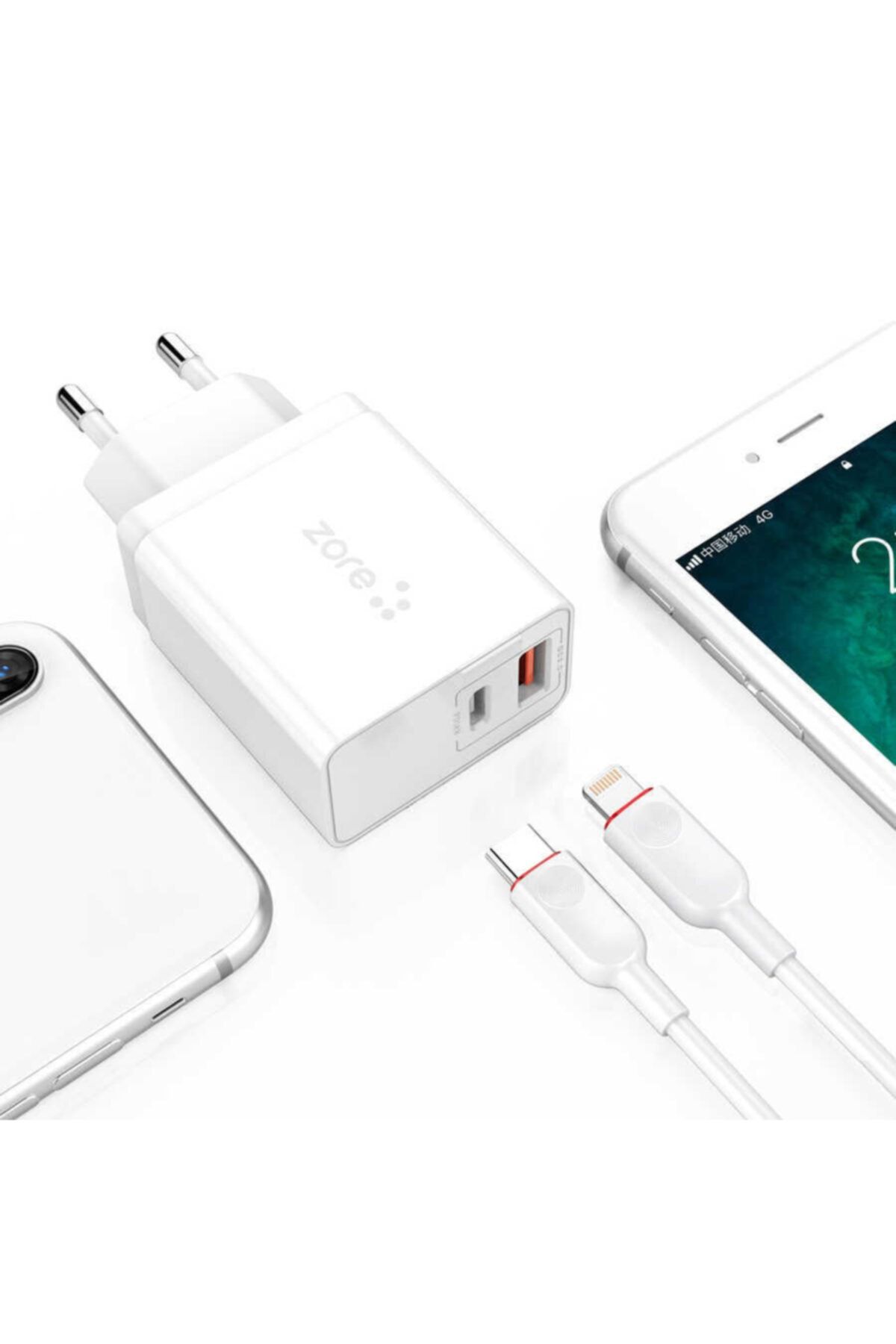 Zore Iphone 12 Pro Type-c Hızlı Şarj Cihazı Şarj Aleti Lightning