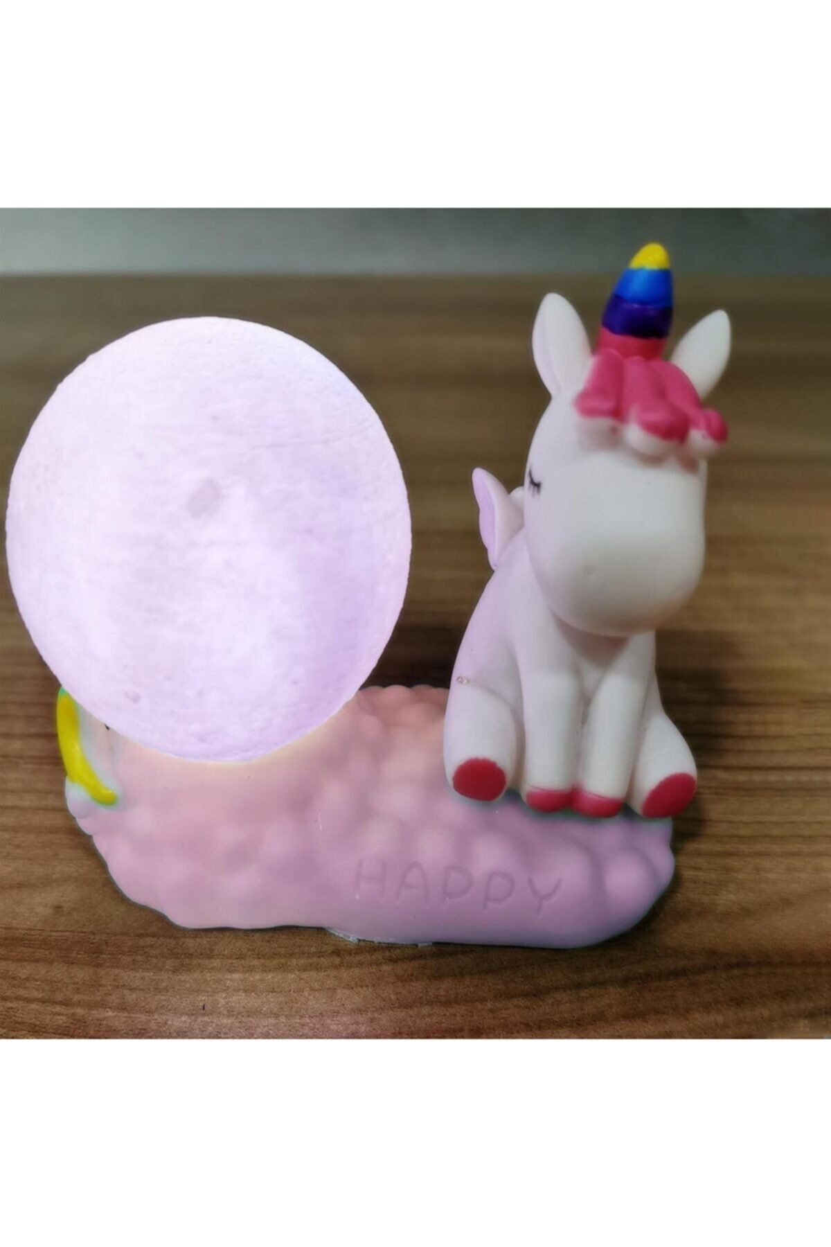 epazzar Pembe Dekoratif Değiştiren Unicornlu Çocuk Gece Lambası
