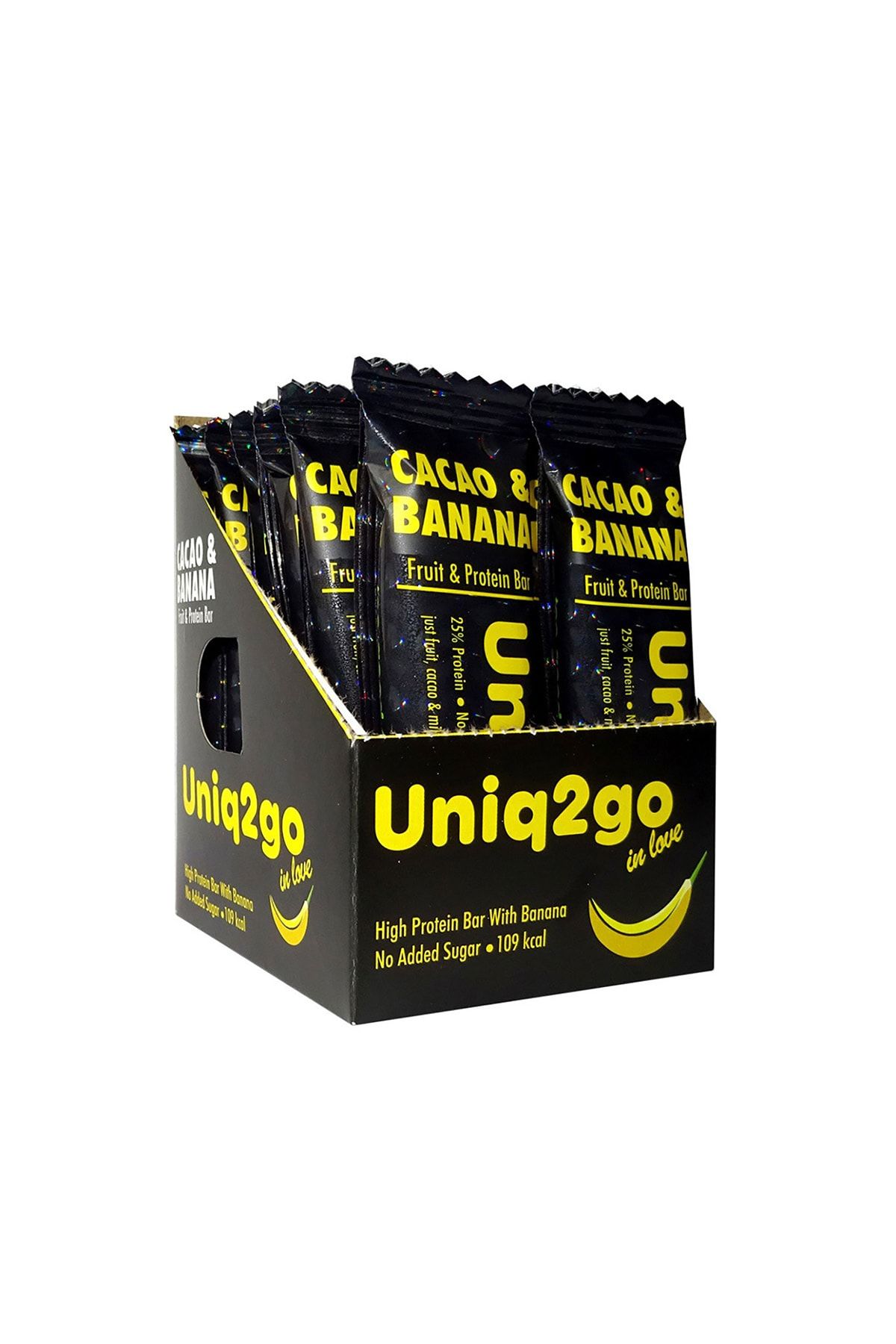 Uniq2go In Love Kakaolu Ve Muzlu Protein Bar 32 gr 12 Adet