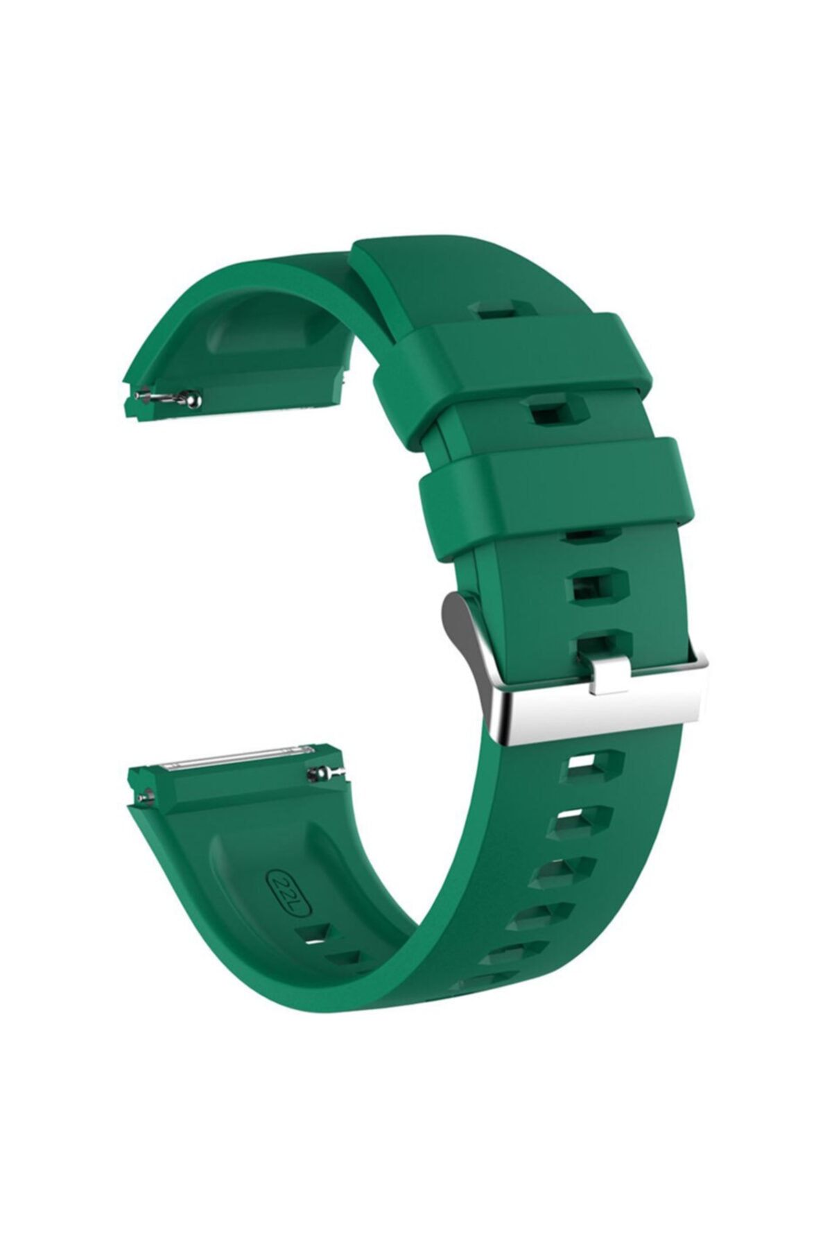Microsonic Samsung Galaxy Watch 3 45mm Kordon, Silicone Rapidbands Koyu Yeşil